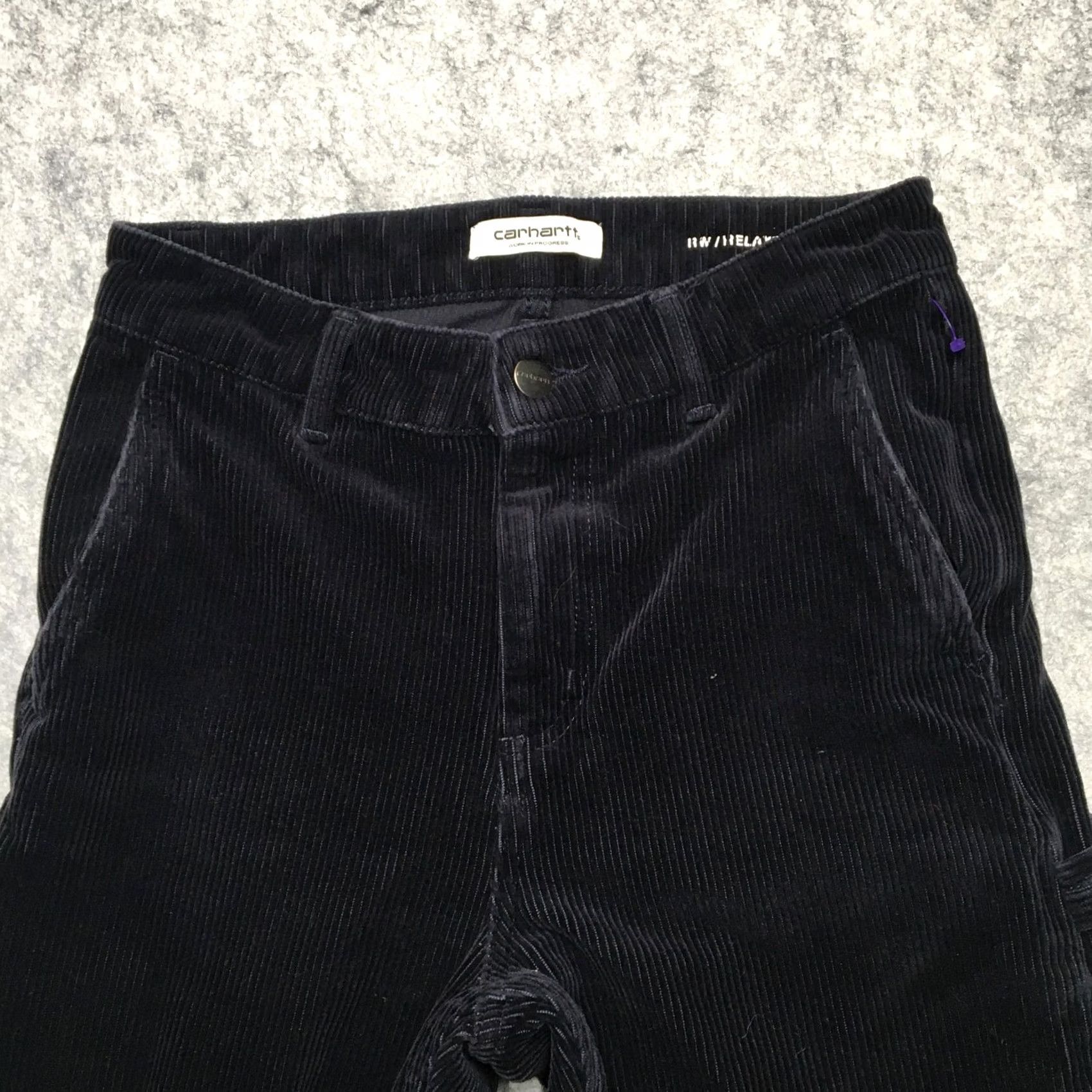 Carhartt VINTAGE Carhartt WIP Pierce Pant Straight Pants Womens 24 Black Corduroy Carpenter Skate Size 42" / US 20 - 3 Thumbnail