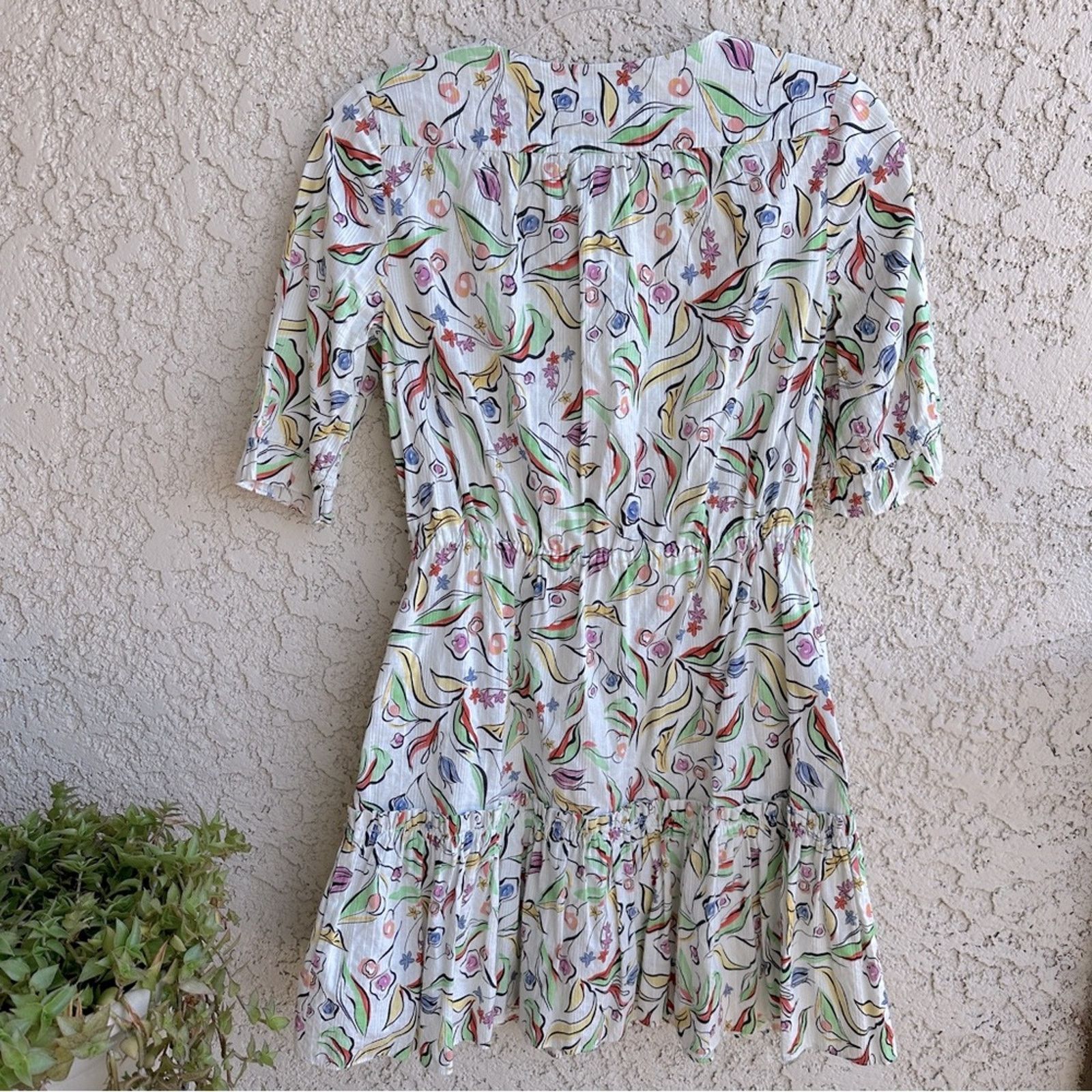 Other SALONI Billie C Textured Tie Waist Summer Dress Wildflower 4 Size S / US 4 / IT 40 - 7 Thumbnail