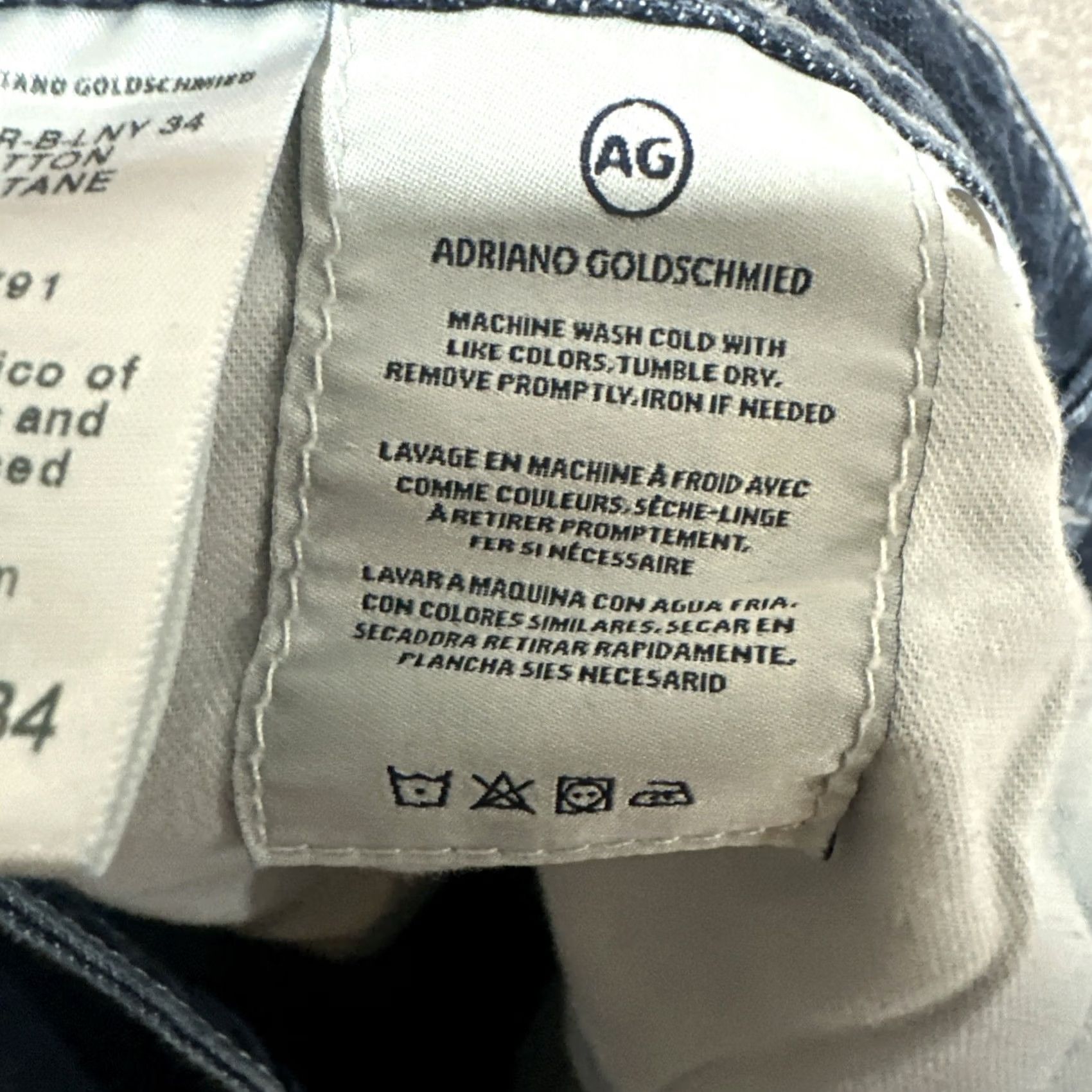 Vintage VINTAGE AG Adriano Goldschmied Jeans Mens Size 33 Blue The Graduate Tailored Leg Jeans Mens Regular Blue 33 City Preppy USA Boys? Size US 33 - 7 Thumbnail