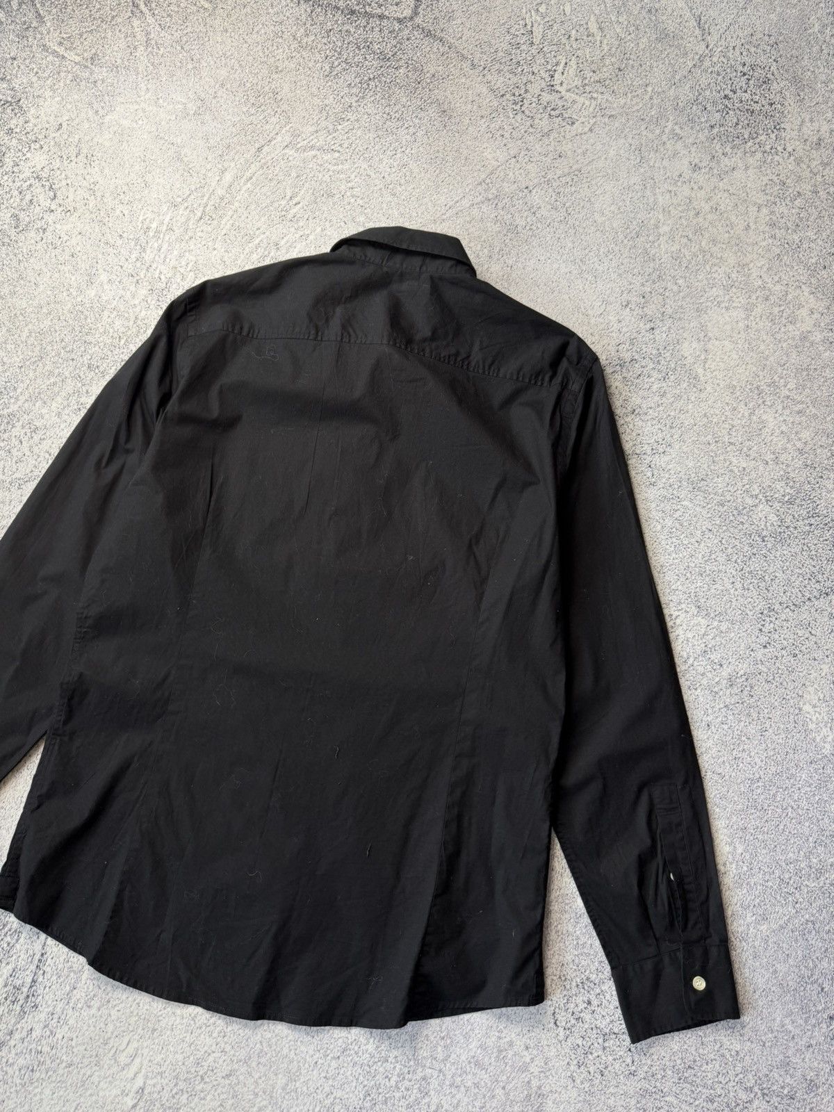 Just Cavalli × Vintage Vintage Just Cavalli Black Shirt Button Up Awant Garde Size US L / EU 52-54 / 3 - 20 Thumbnail