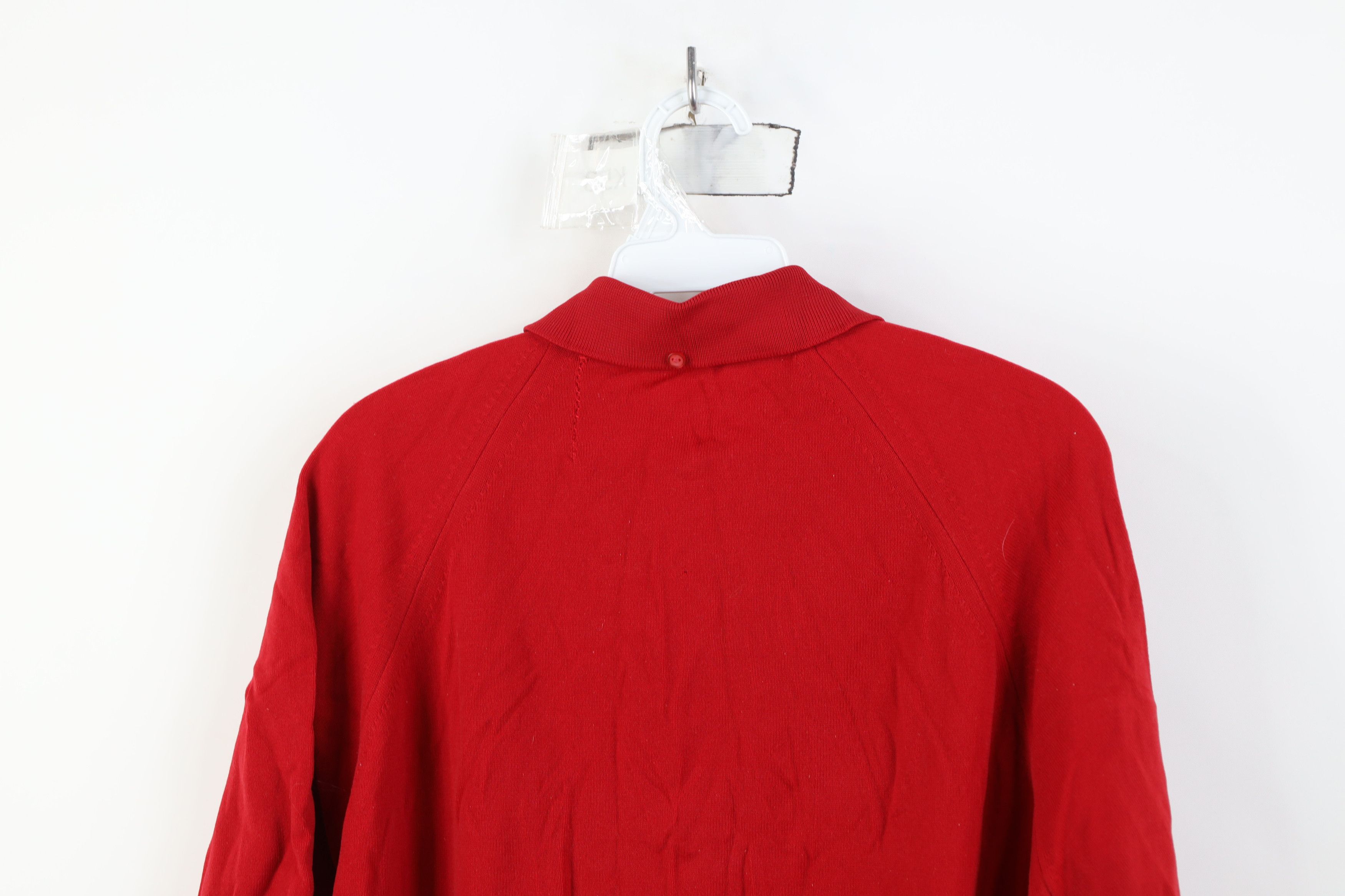Vintage Vintage 50s 60s Streetwear Knit Collared Pullover Polo Red Size US L / EU 52-54 / 3 - 13 Thumbnail