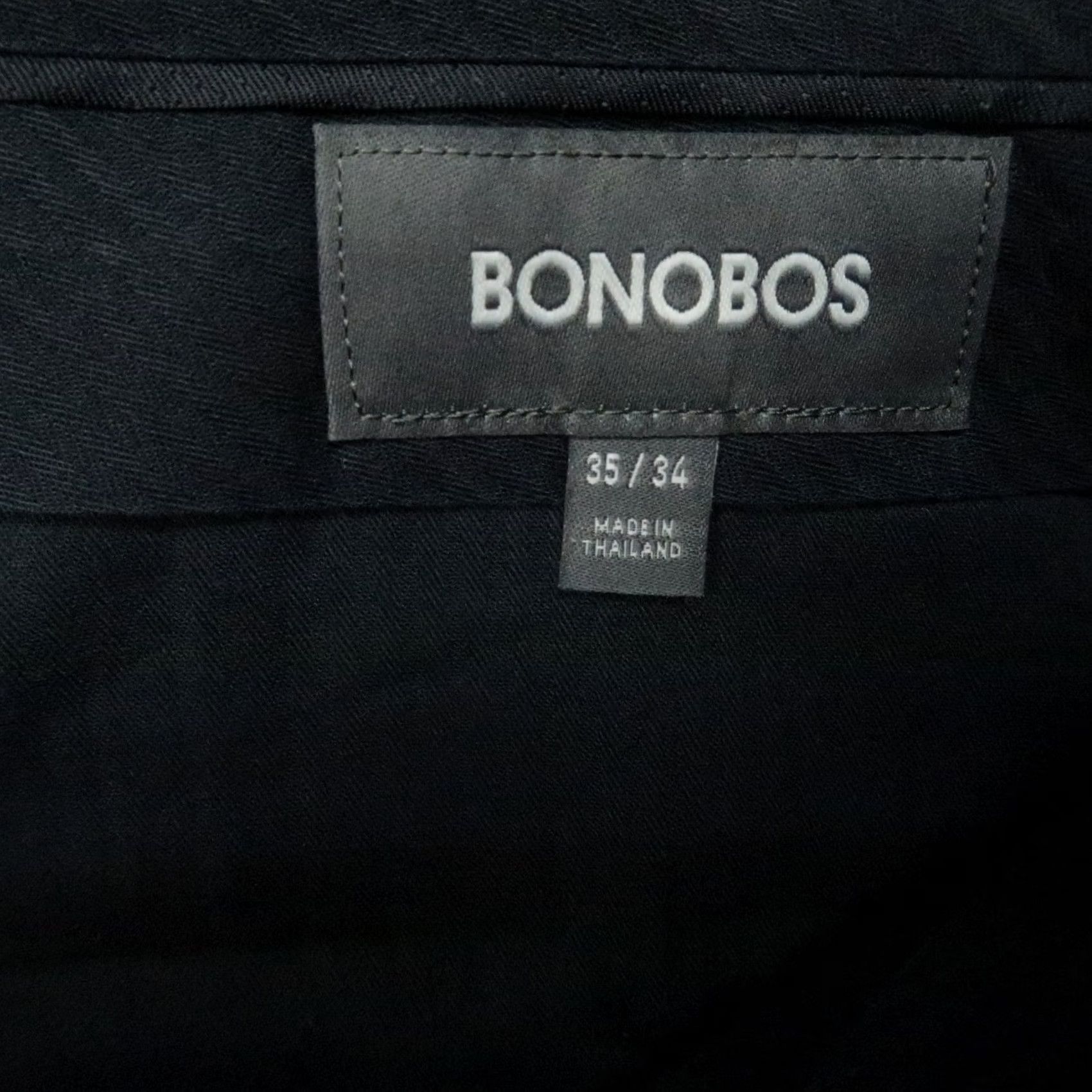 Bonobos Bonobos Pants Mens 35x34 Gray Slim Straight Wool Chino Pocket 34 Inseam Size US 35 - 3 Thumbnail