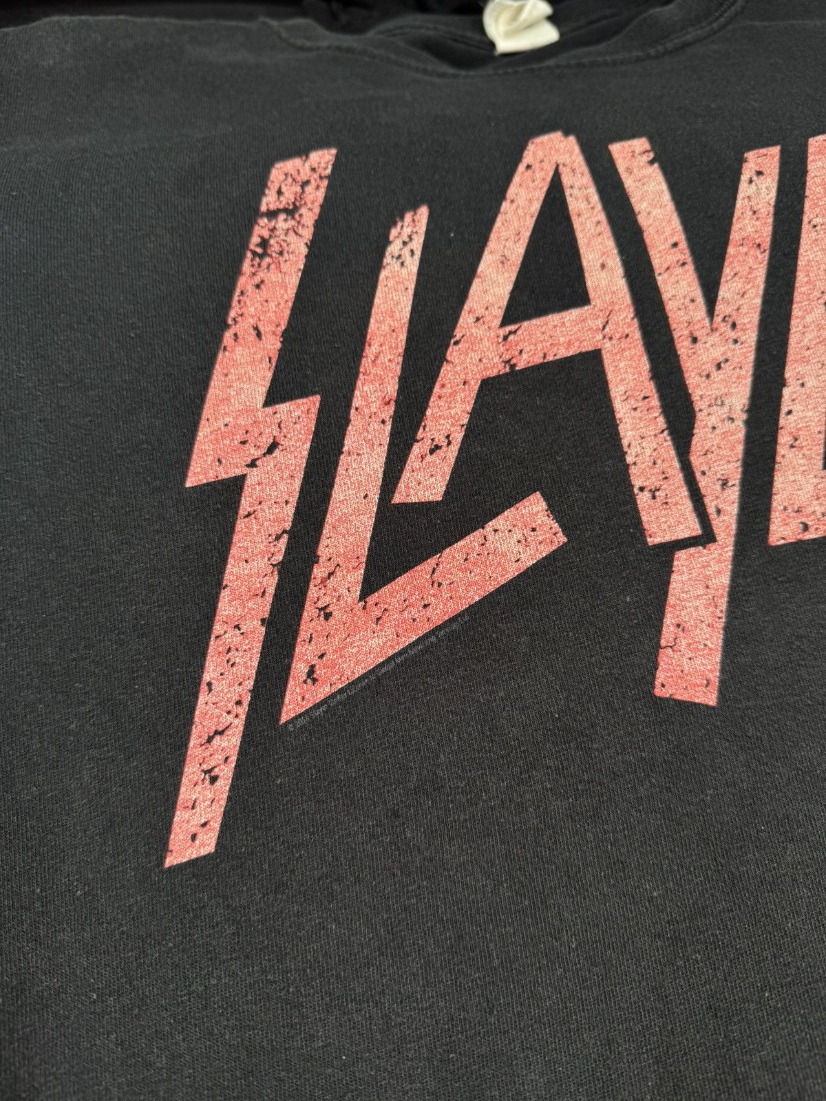 Slayer 00s Slayer Washed Logo Band thrash metal faded tee death Size US L / EU 52-54 / 3 - 3 Thumbnail