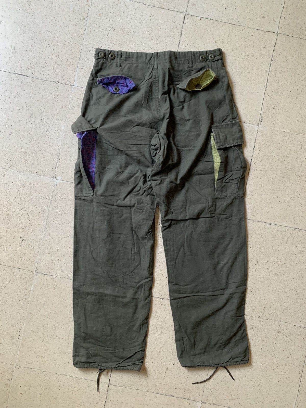 Nepenthes Nepenthes plaid lined & leather strap rip stop cargo pant Size US 32 / EU 48 - 5 Thumbnail