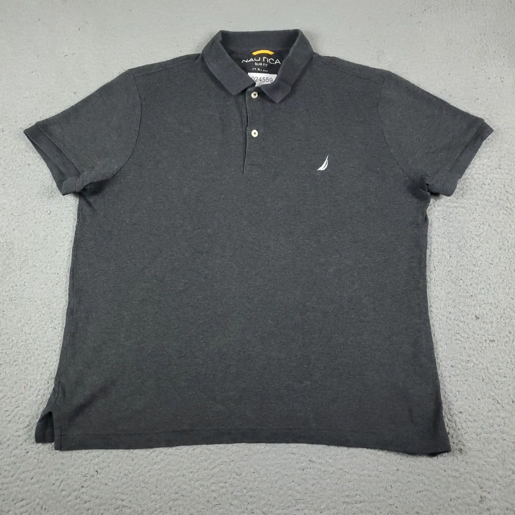Nautica Nautica Polo Shirt Mens XL Gray Slim Fit Short Sleeve Adult Casual Polo Shirt Size US XL / EU 56 / 4 - 3 Thumbnail