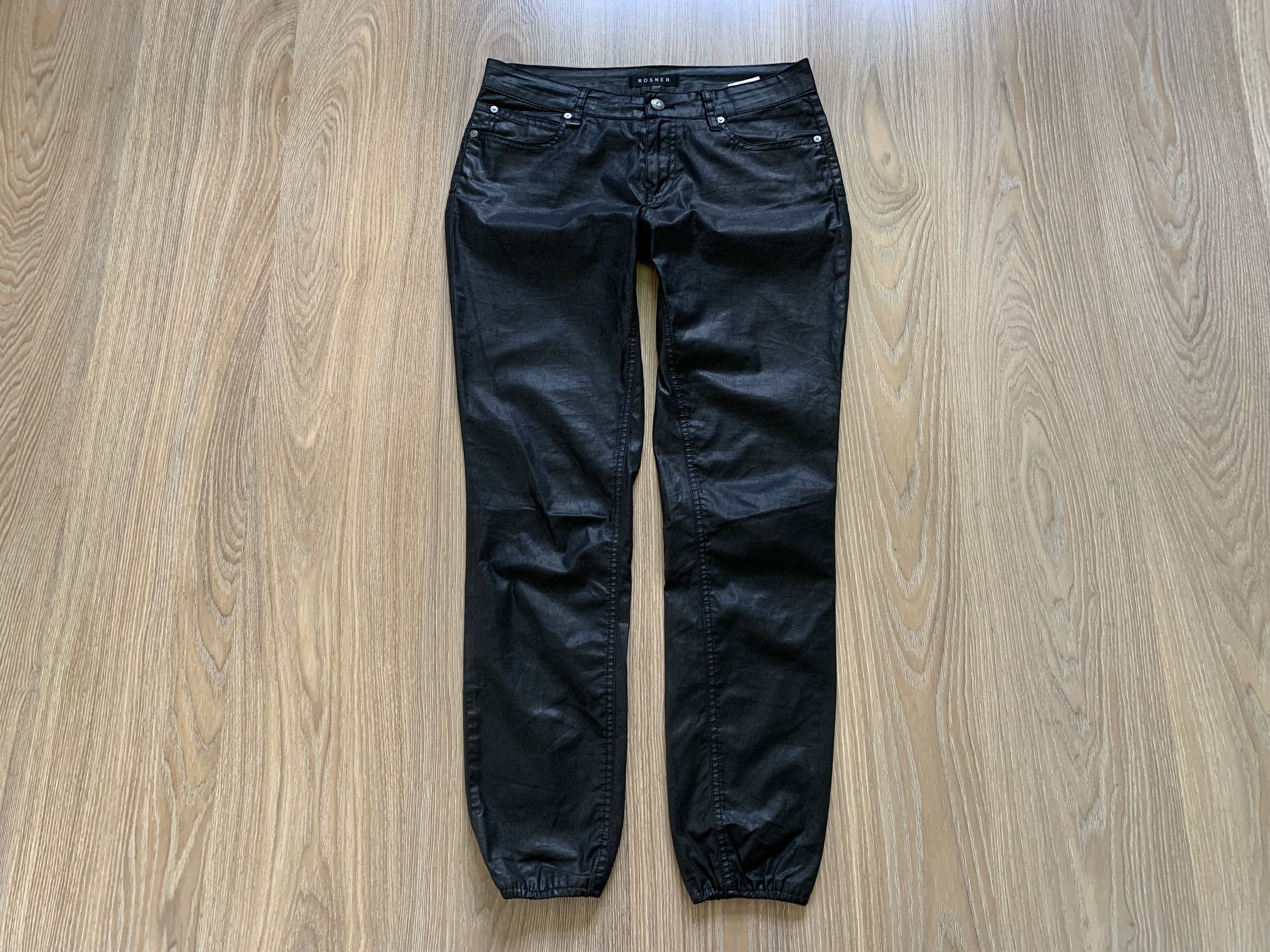 Designer Rosner Wax Black Casual Pants Size 26" / US 2 / IT 38 - 2 Thumbnail