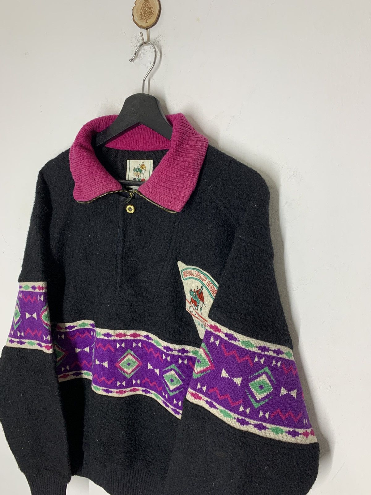 Vintage Vintage 80’s CDQ Golf Native Wool Ivy Sweatshirt Size US L / EU 52-54 / 3 - 3 Thumbnail