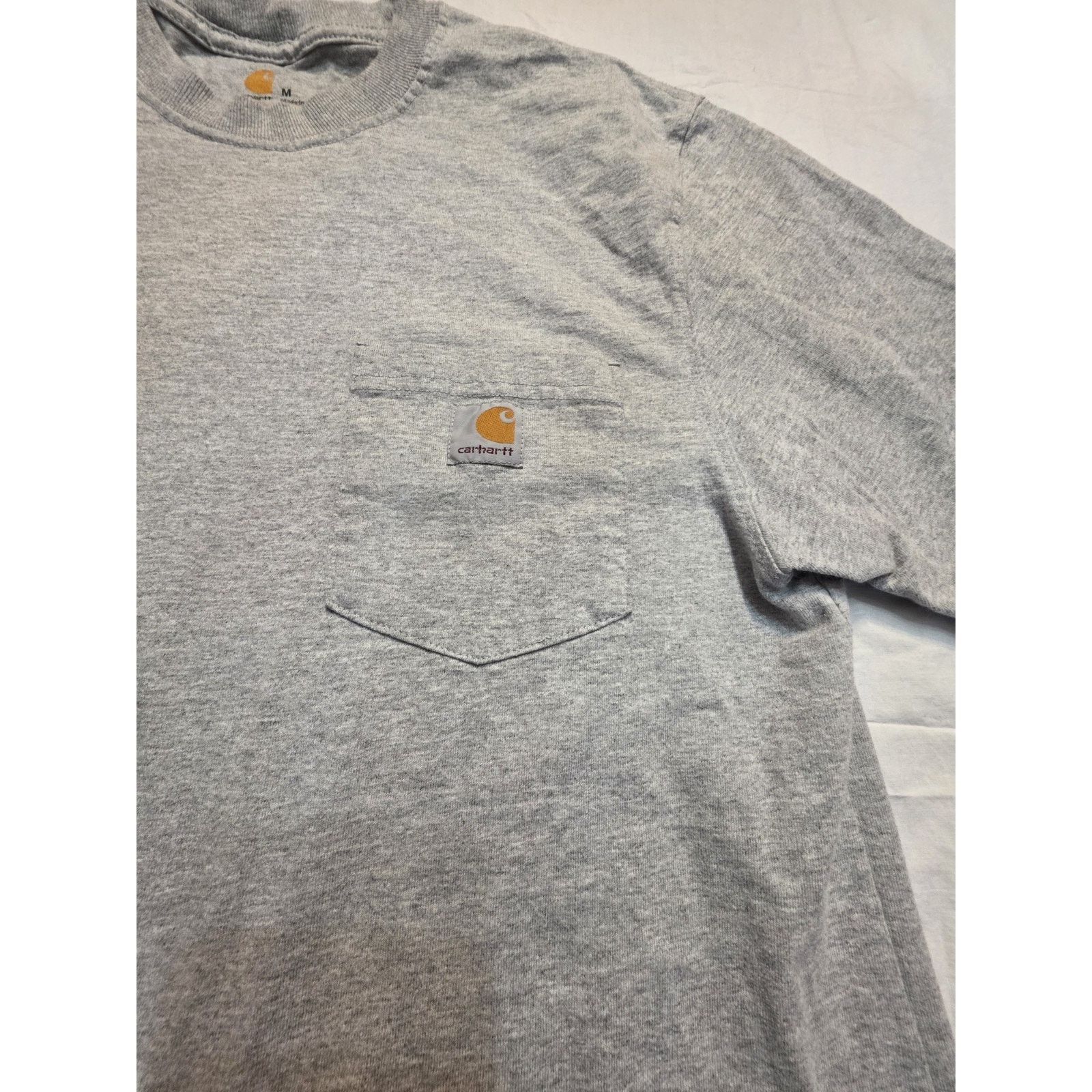 Carhartt Carhartt Men's Short Sleeve Grey Pocket Tee Size Medium Size US M / EU 48-50 / 2 - 2 Thumbnail