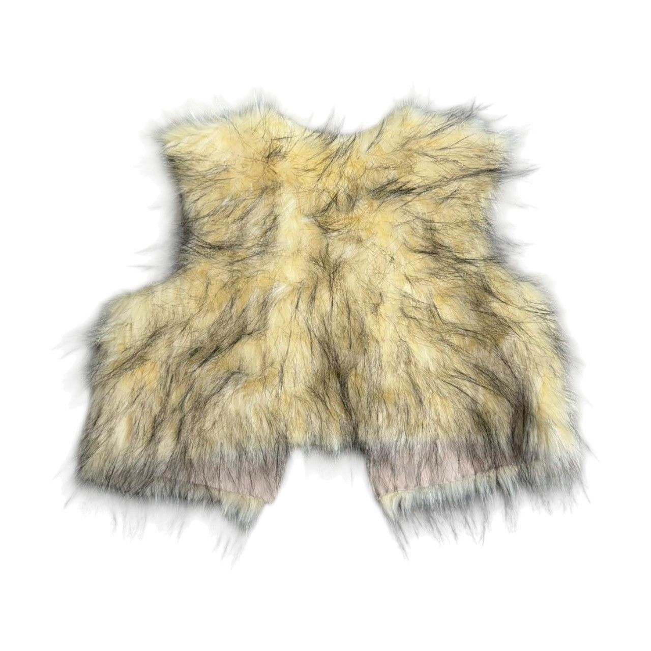 Other Nausicaa NYC Designer Beige & Black Faux Fur Beaded Vest Size S / US 4 / IT 40 - 4 Thumbnail