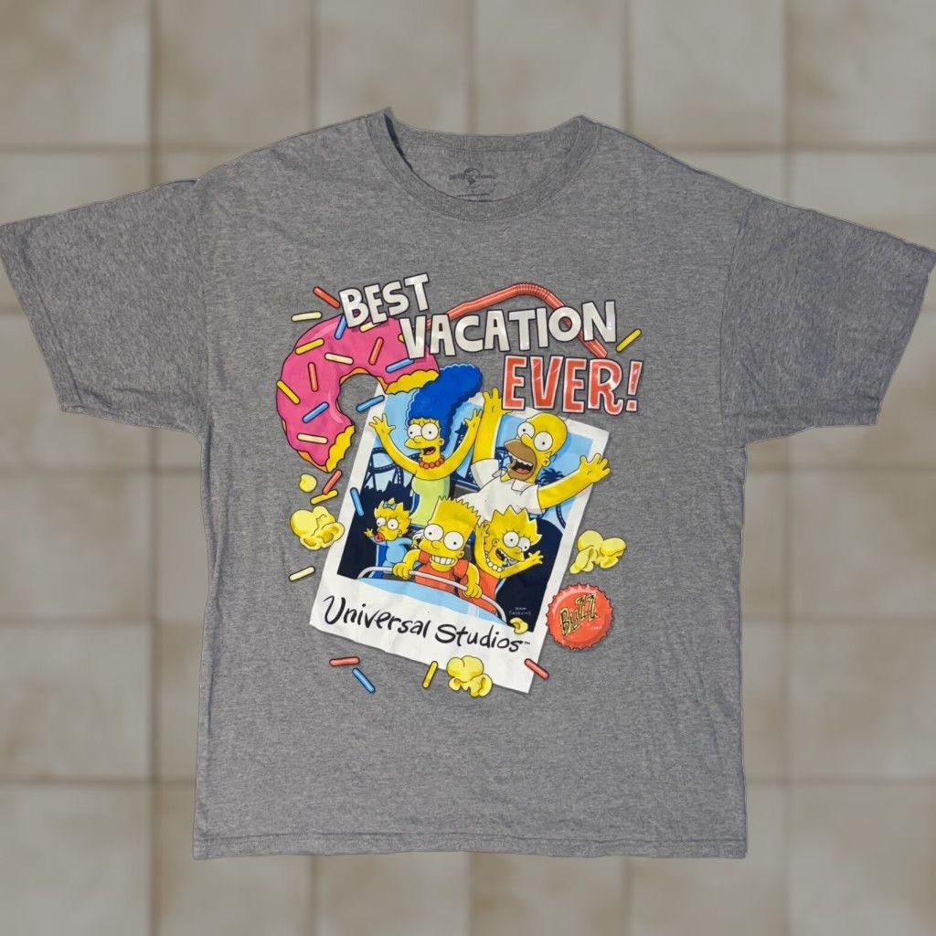 Vintage Universal Studios The Simpson Best Vacation Ever Homer & Bart Tshirt - L Size US L / EU 52-54 / 3 - 1 Thumbnail