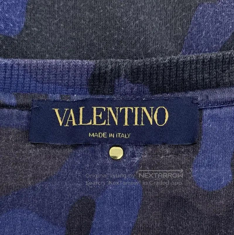 Valentino Valentino Men's Camo Crew Sweatshirt in Navy . Size US L / EU 52-54 / 3 - 5 Thumbnail