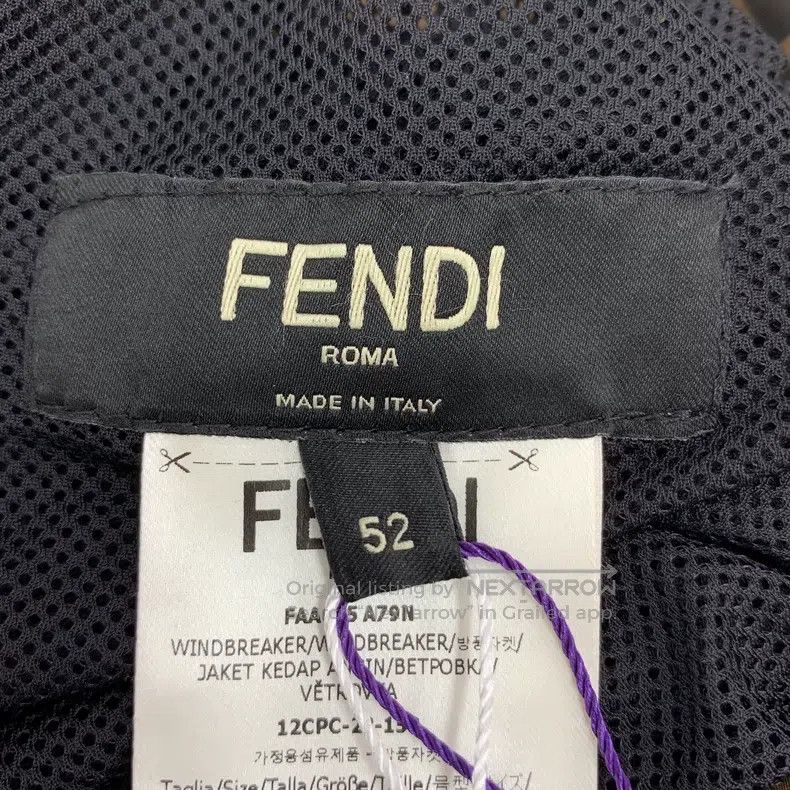 Fendi Fendi 23 model dark brown logo all-over print slanted stri Size US L / EU 52-54 / 3 - 5 Thumbnail