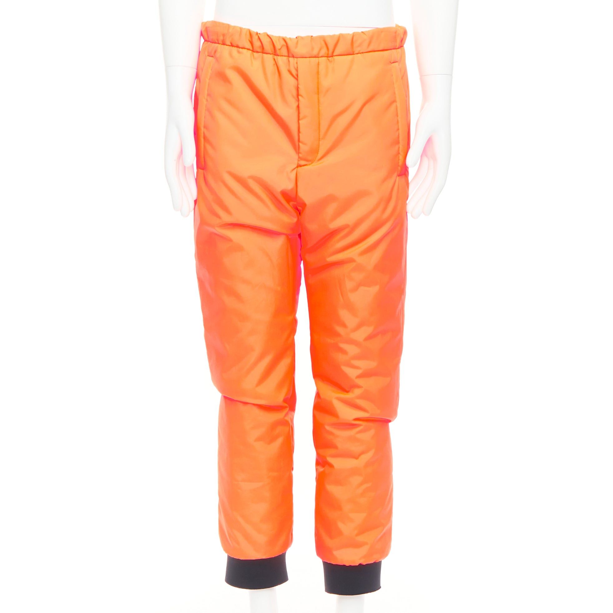 Prada Prada AW18 Linea Rossa Orange Neon Nylon Trousers | Grailed