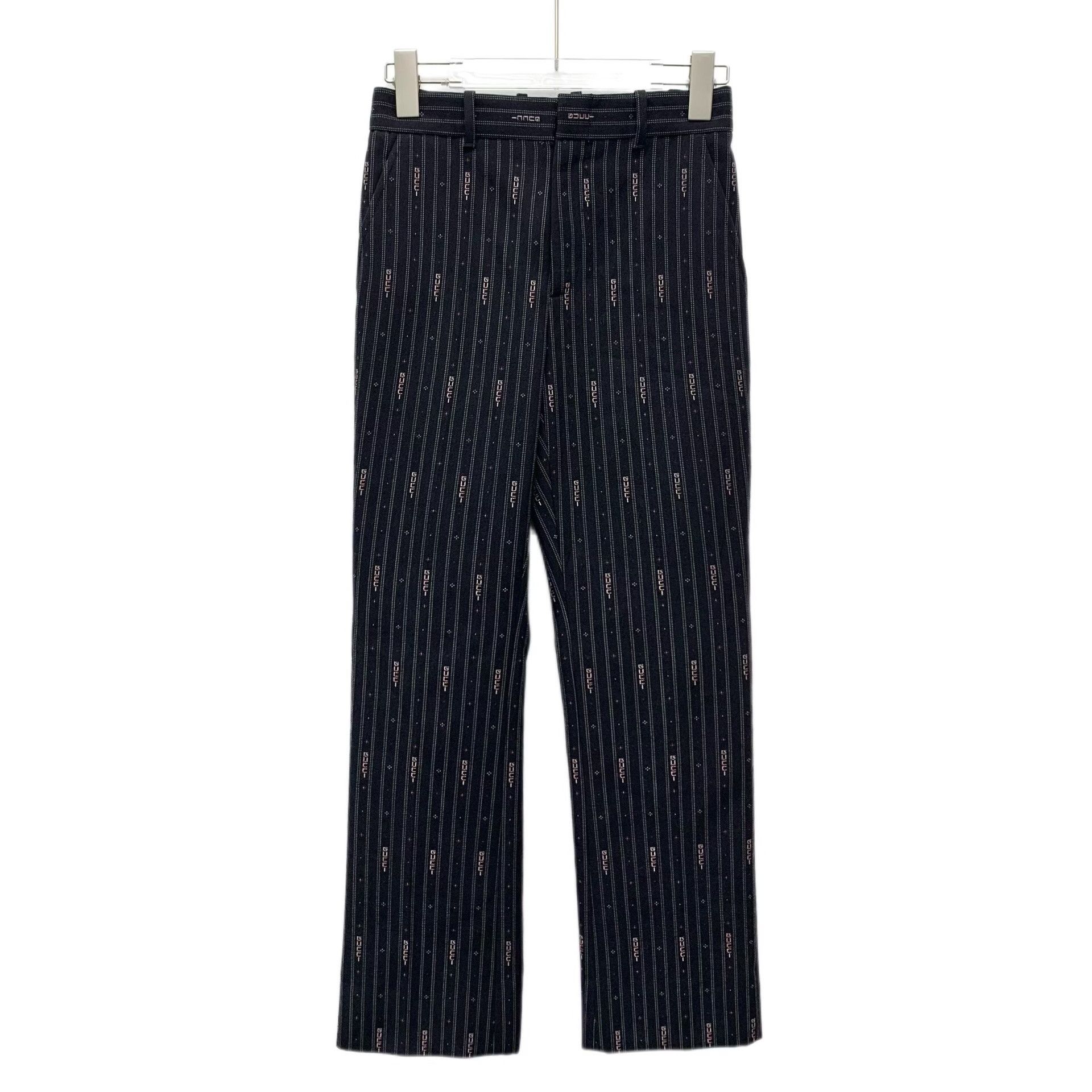 Gucci Gucci Retro Striped Black Jeans S Women Size 26" / US 2 / IT 38 - 1 Thumbnail