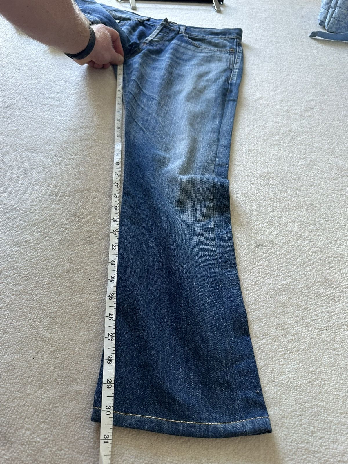 Saint Laurent Paris SS21 $890 Saint Laurent selvedge blue denim jeans 32 Size US 32 / EU 48 - 10 Thumbnail
