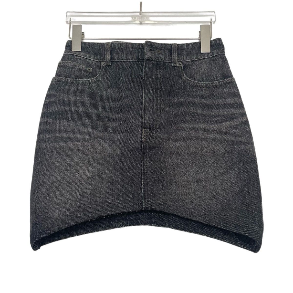 Balenciaga Balenciaga Button & Zipper A-line Denim Mini Skirt K26WX Size 25" / US 0 / IT 36 - 1 Thumbnail