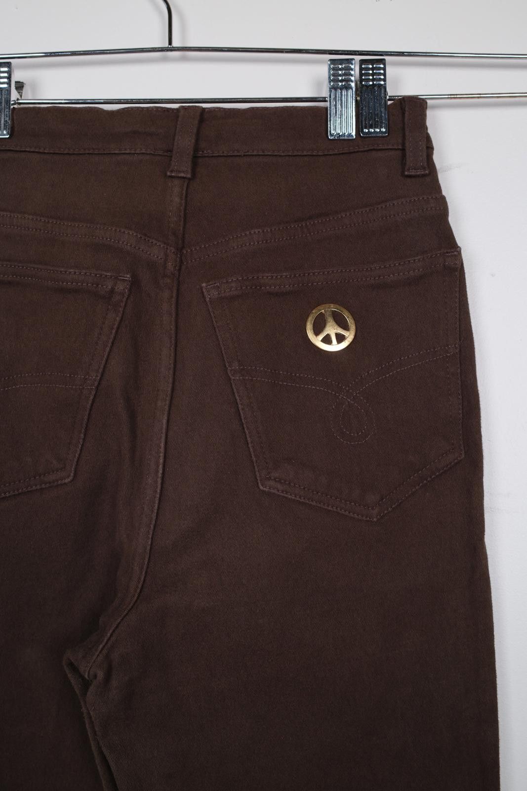 Moschino 00's Moschino Junior Peace Logo Straight-Leg-Pant Size 26" / US 2 / IT 38 - 6 Thumbnail