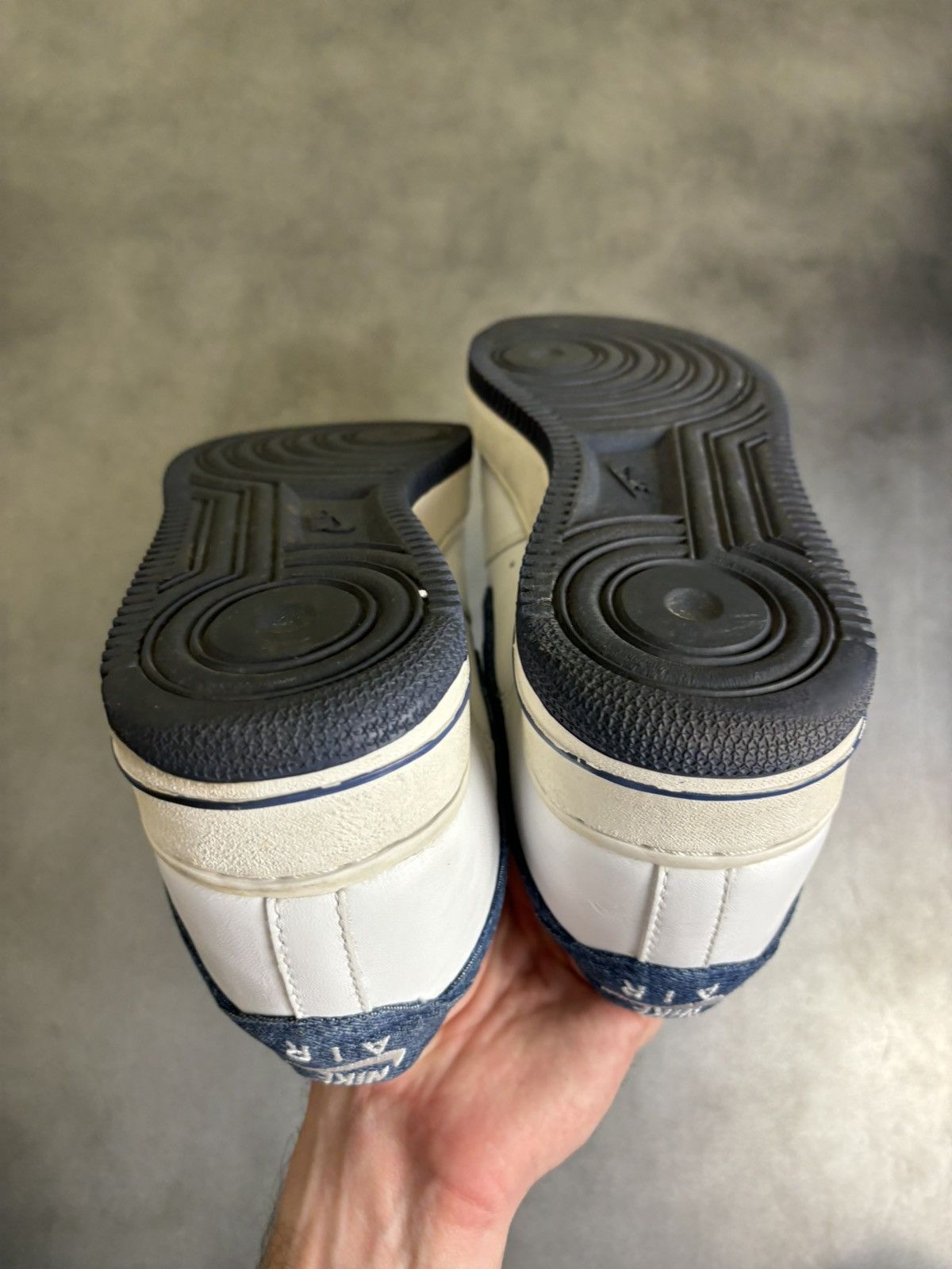 Nike × Vintage 2002 Nike Air Force 1 Denim 2000s Vintage AF1 Jeans White 10 Size US 10.5 / EU 43-44 - 14 Thumbnail