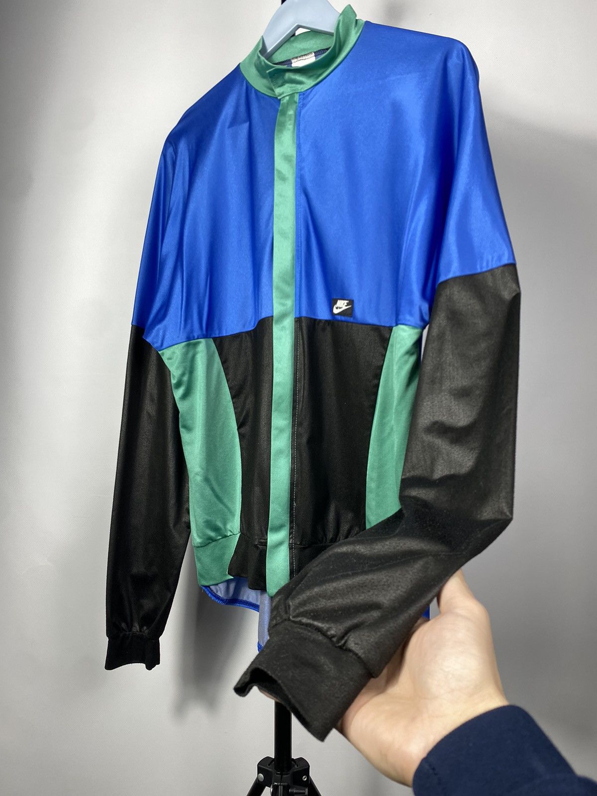 Nike × Vintage Vintage 80s Nike y2k Track Windrunner Jacket drill opti Size US M / EU 48-50 / 2 - 3 Thumbnail