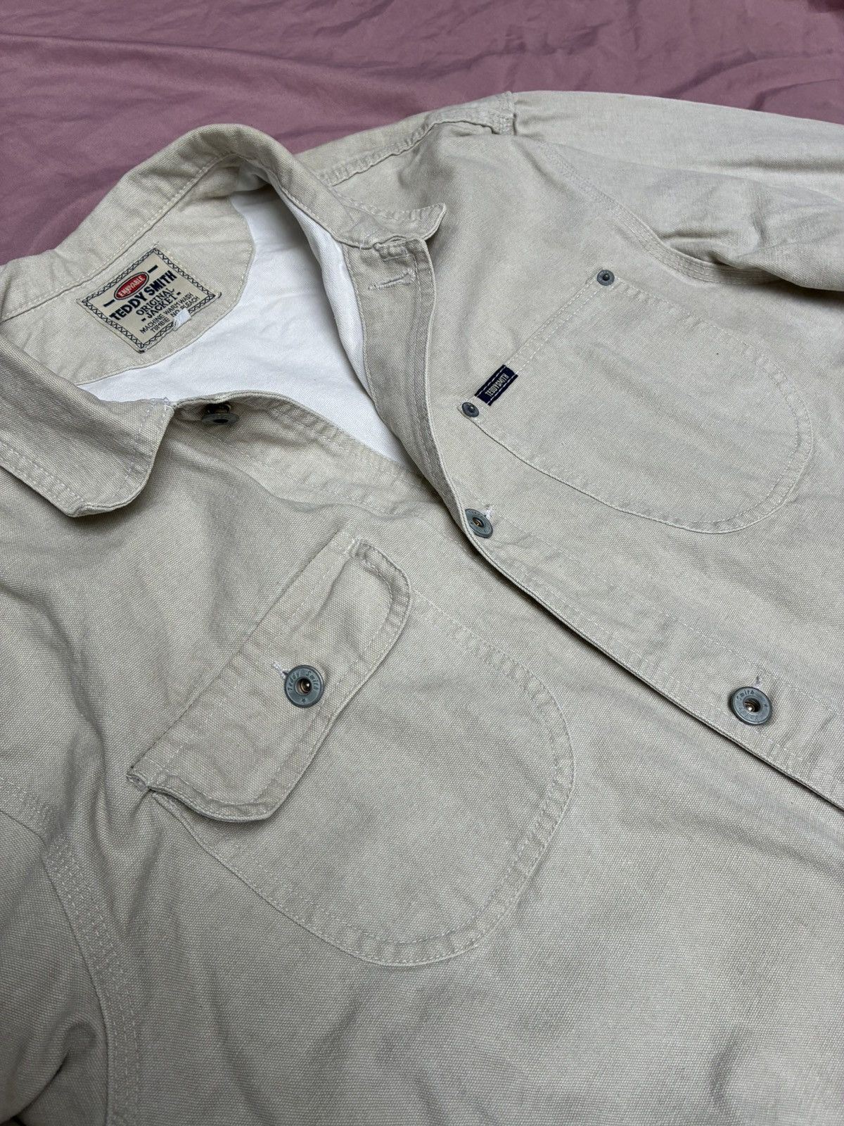 Other TEDDY SMITH TEXTURED COTTON CANVAS CHORE JACKET Size US L / EU 52-54 / 3 - 9 Thumbnail