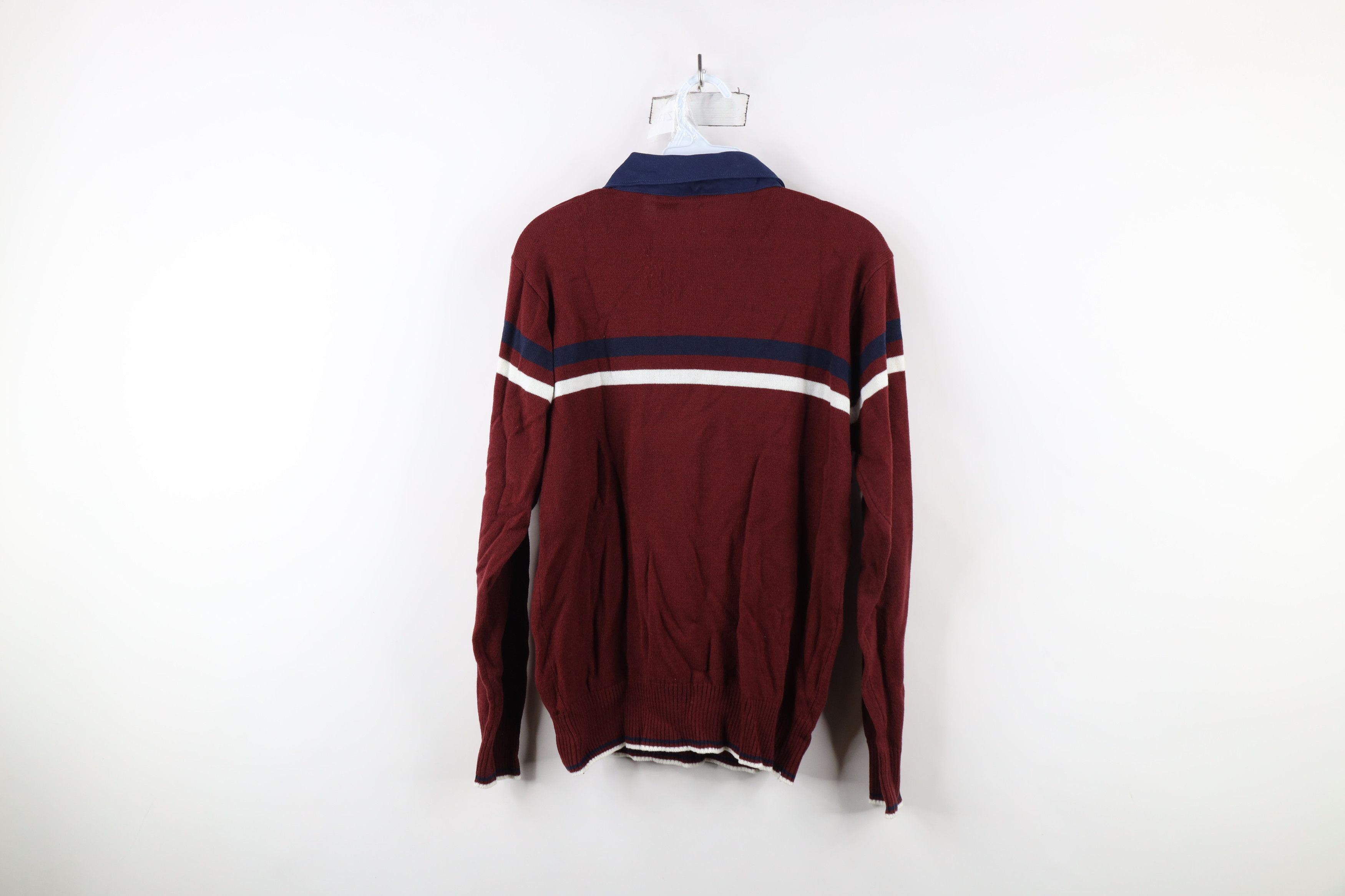 Vintage Vintage 70s Streetwear Knit Collared Long Sleeve Sweater Size US L / EU 52-54 / 3 - 8 Thumbnail