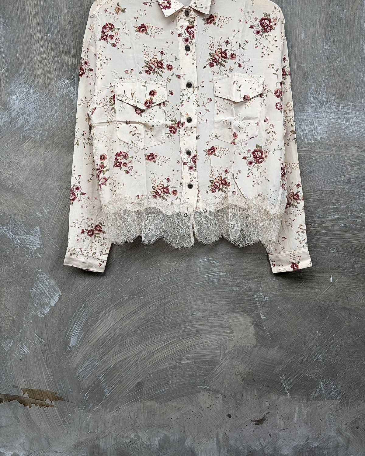 The Kooples The Kooples Rose Pattern Button Up Shirt Size M / US 6-8 / IT 42-44 - 3 Thumbnail