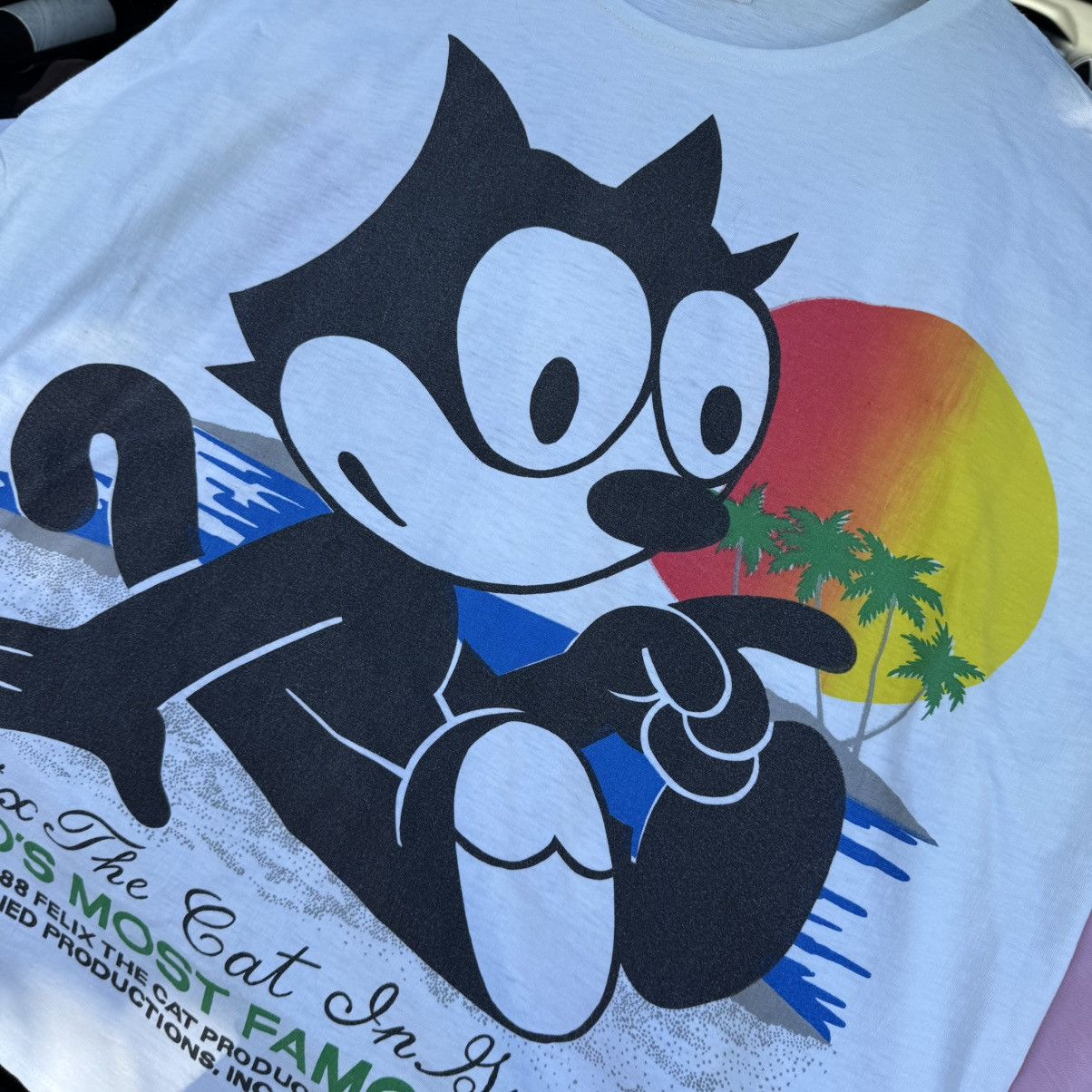Felix 1988 Felix The Cat Boxy Tee Worlds Most Famous Cat Movie Size US L / EU 52-54 / 3 - 10 Thumbnail