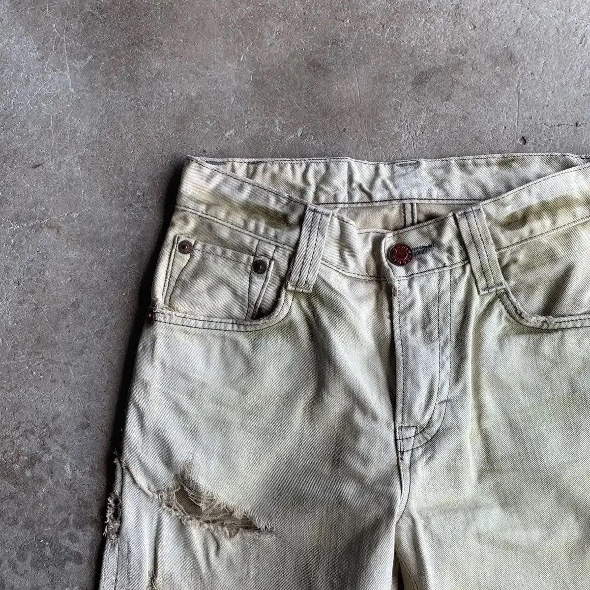 Kapital 💥 DESTROYED! Edwin 503 x Blue Trip Jeans Rugged Faded Pants Size US 29 - 6 Thumbnail