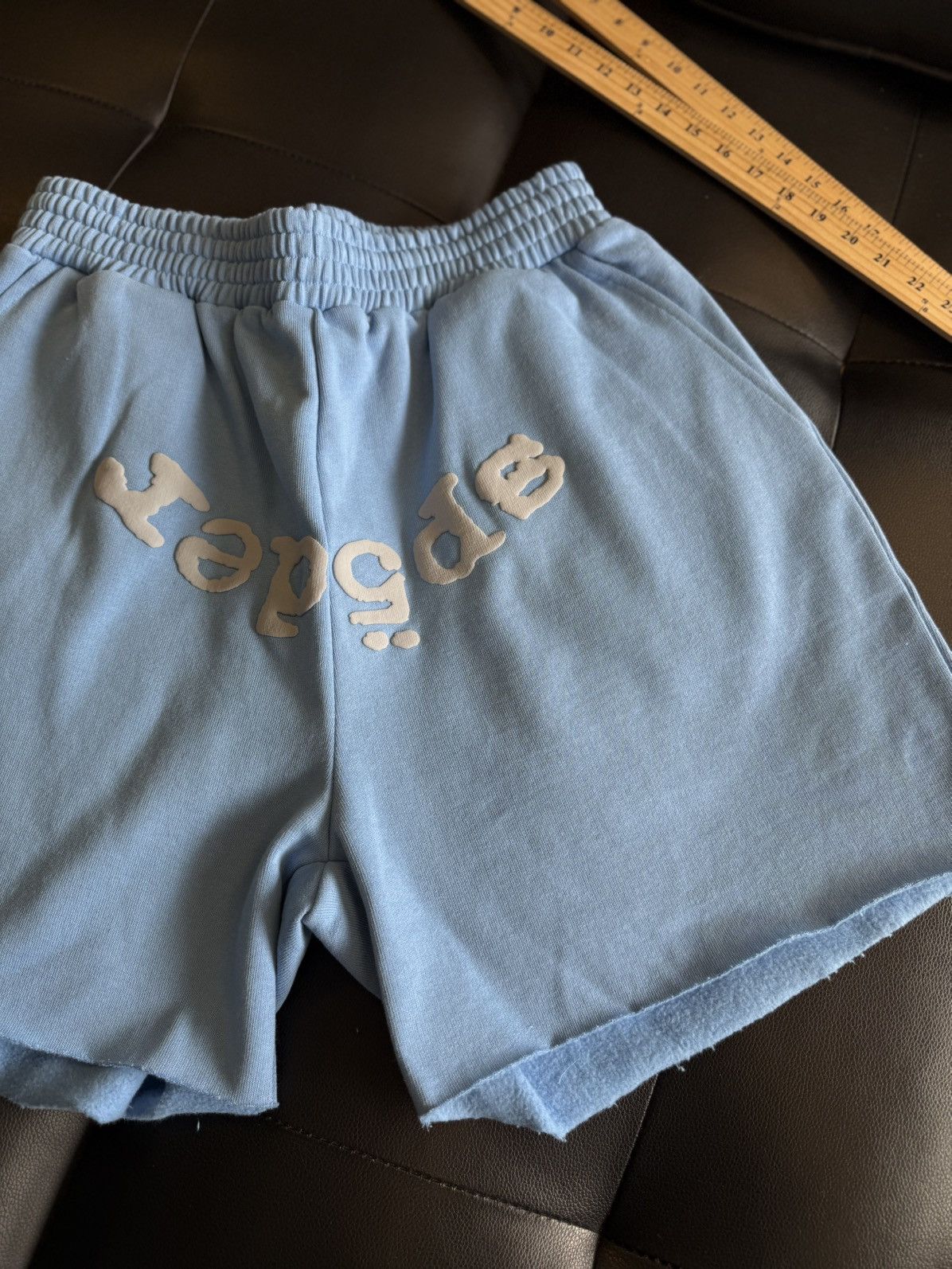 Sp5der Sp5der Sweatshorts Blue Size Large (NEW) Size US 31 - 2 Thumbnail