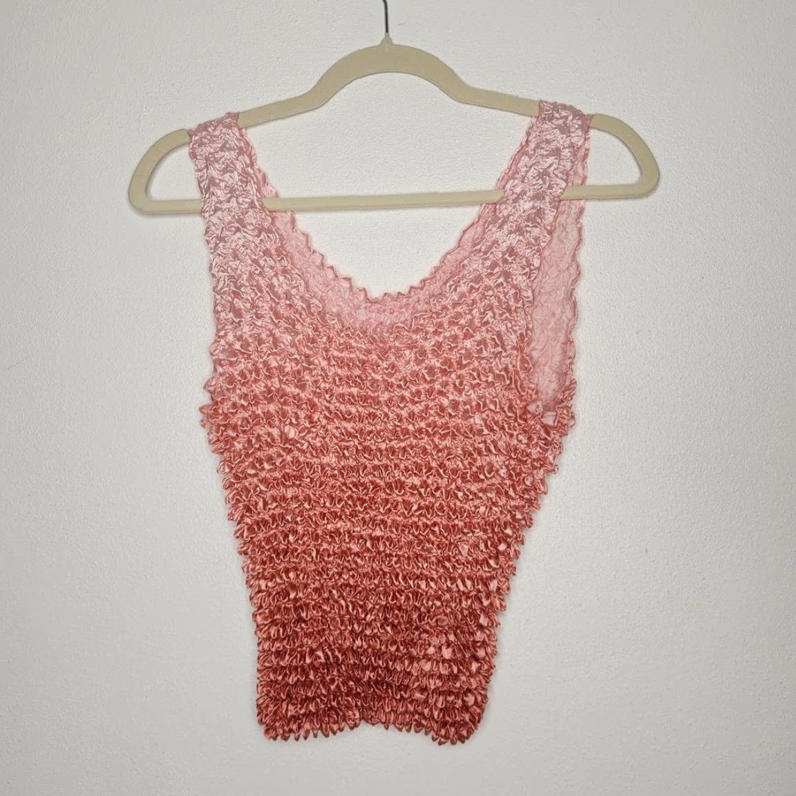 Vintage VINTAGE Pink Ombre Tank Top Popcorn Fairy Whimsy Shirt VTG Office Grunge Y2K Size ONE SIZE - 3 Thumbnail