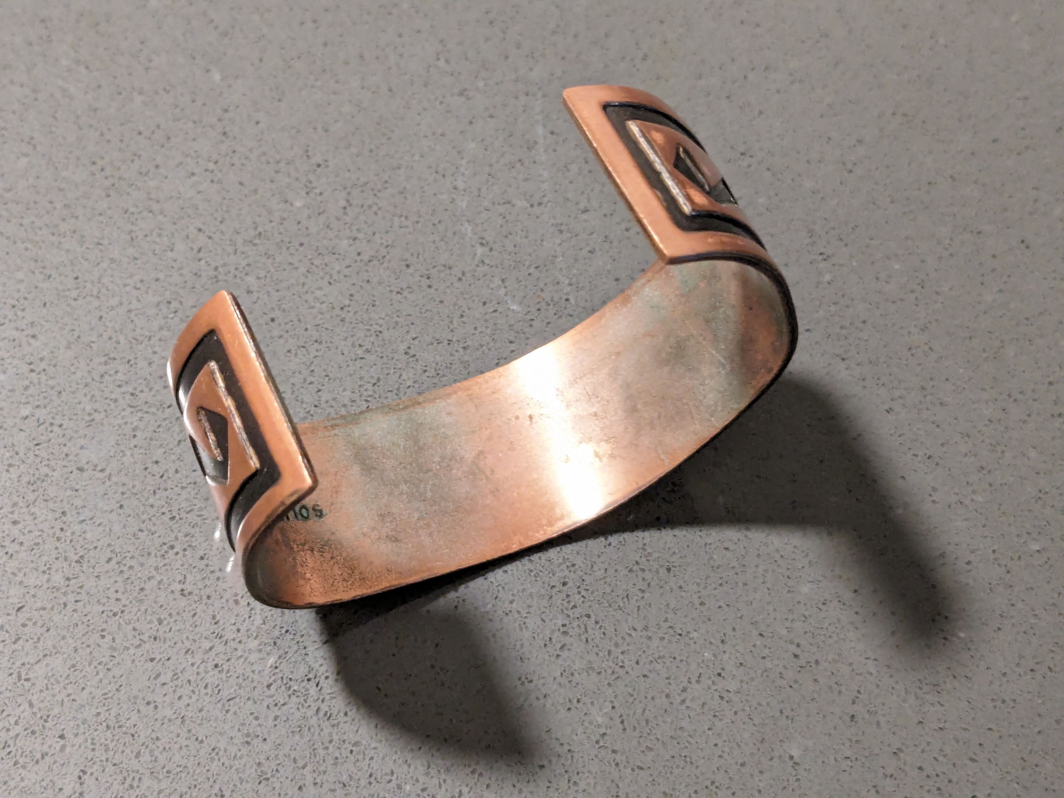 Jewelry × Vintage Vintage Copper Bracelet Cuff Zigzag Native Tribal Americana Size ONE SIZE - 8 Thumbnail