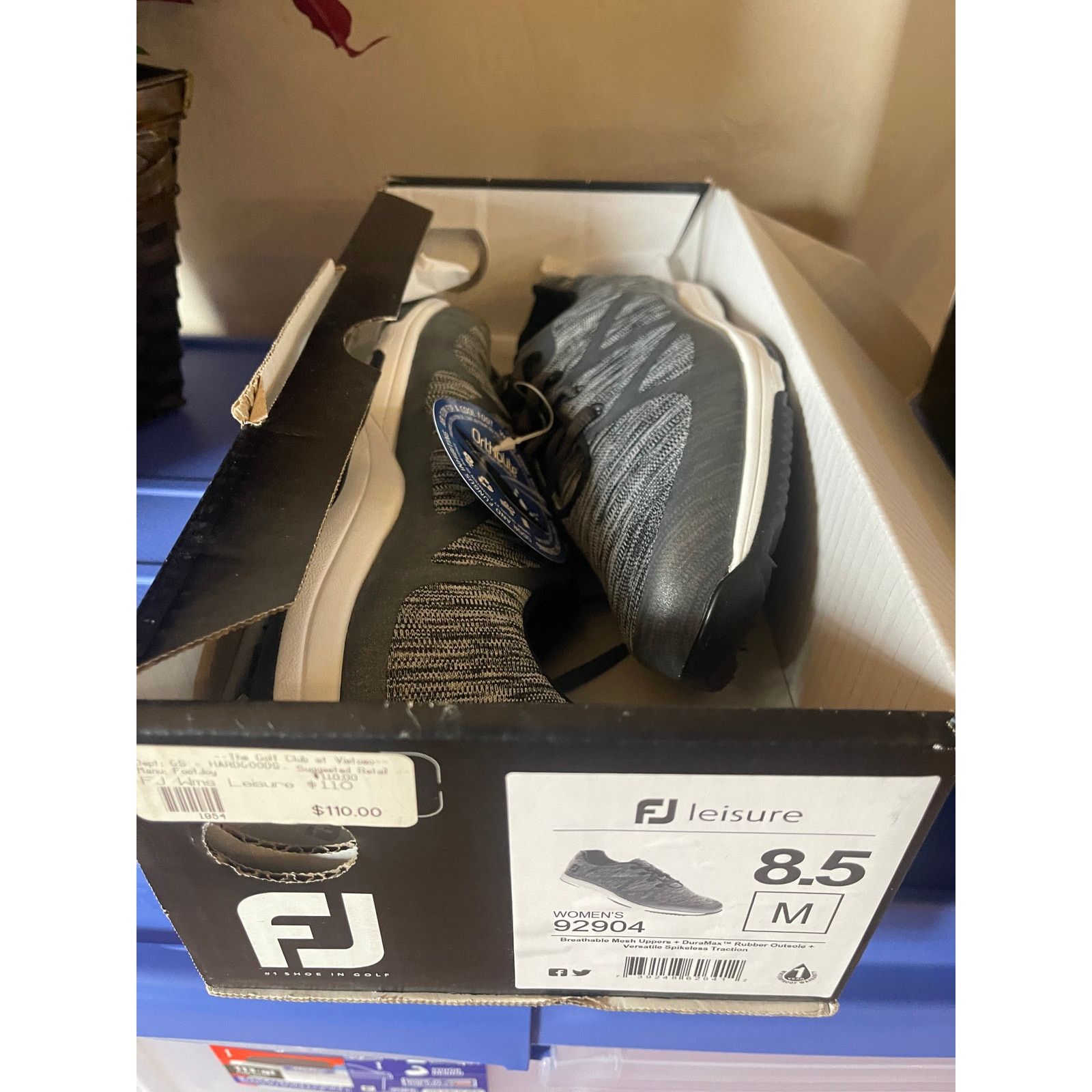 FootJoy FJ Leisure Golf Shoes Gray Spikeless Ortholite NWT