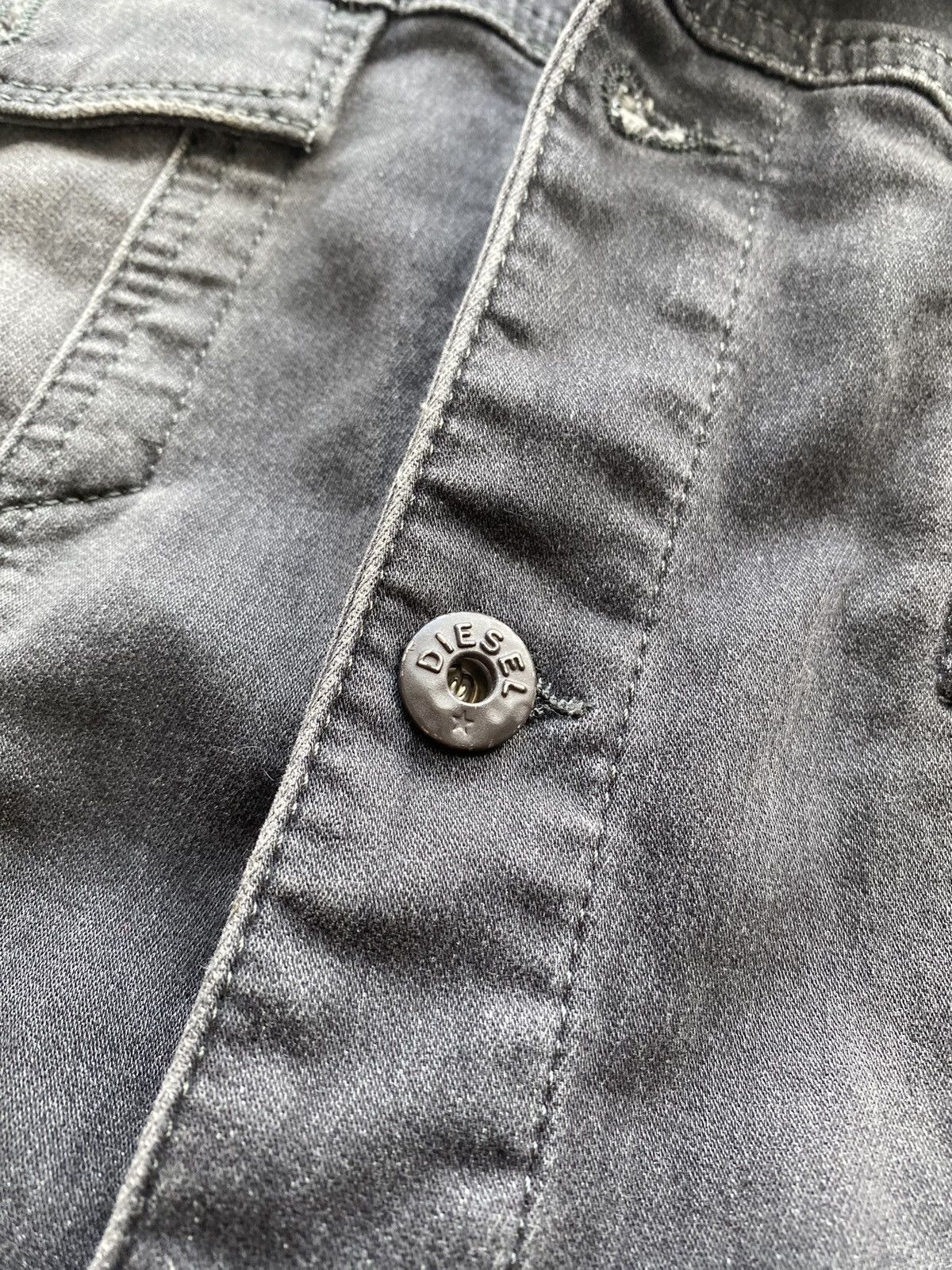 Diesel × Japanese Brand × Vintage 🔥Diesel Black Faded Women Denim Jacket Punk Gothic Opium y2k Size S / US 4 / IT 40 - 7 Thumbnail