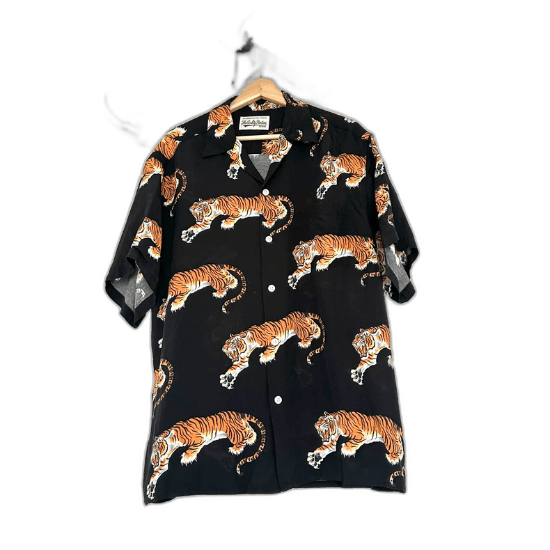 WACKO MARIA Tiger Print Short Sleeve Shirt
