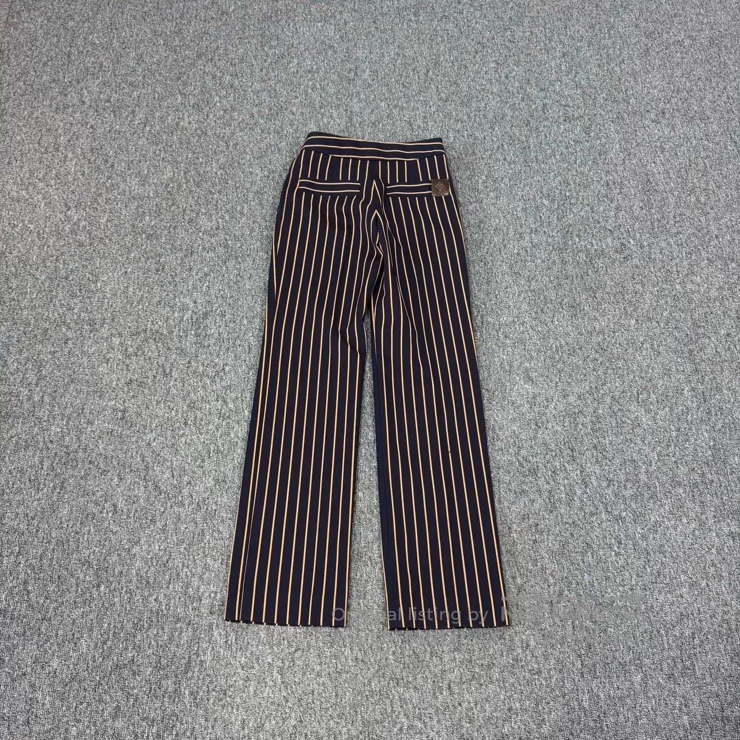 Louis Vuitton Louis Vuitton size36 Small leather logo striped trousers| Size 26" / US 2 / IT 38 - 2 Thumbnail