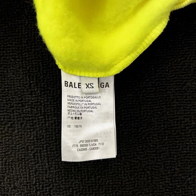 Balenciaga Balenciaga Fluorescent yellow cola hoodie Size US XS / EU 42 / 0 - 4 Thumbnail