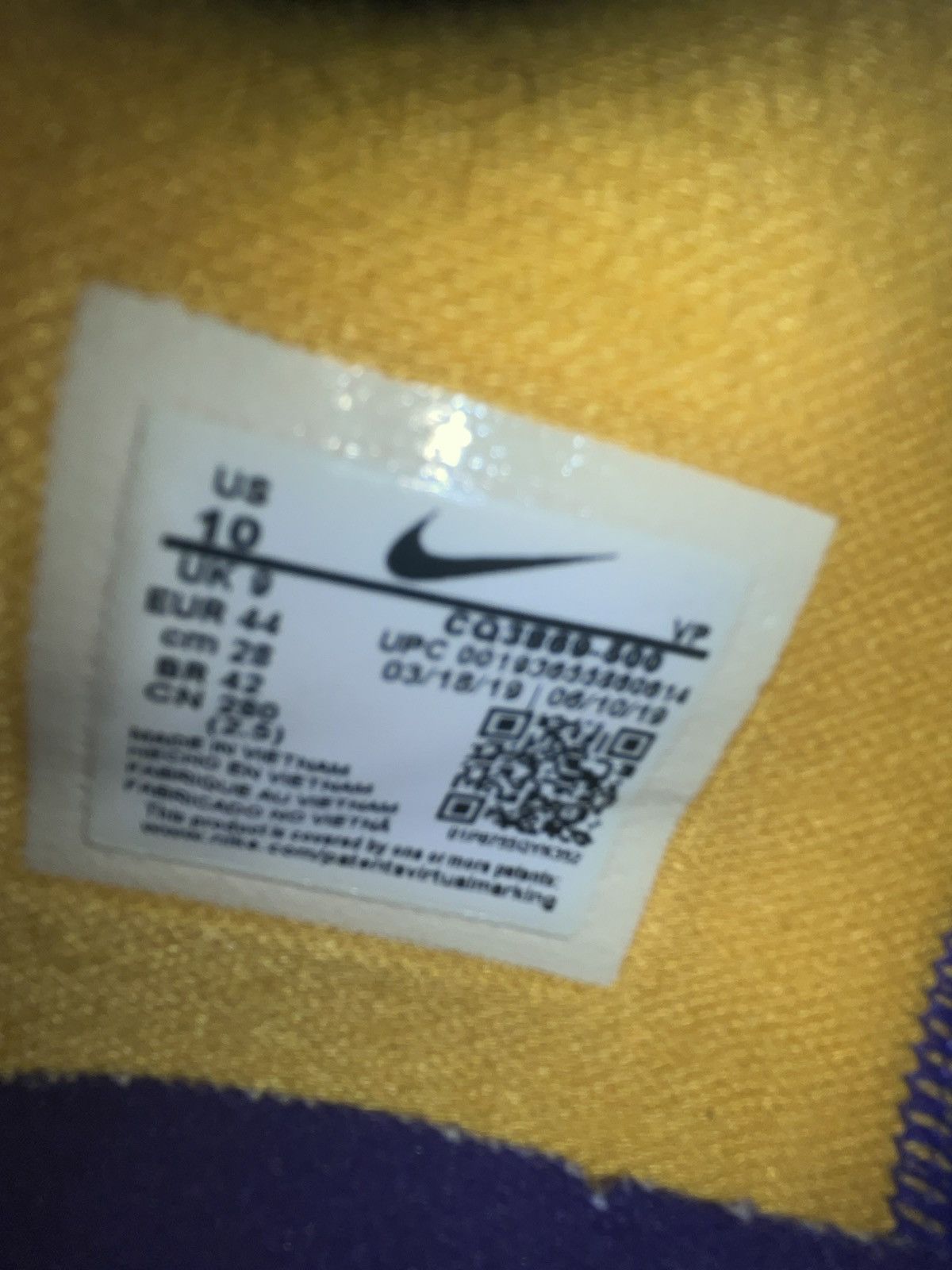 Other Nike Kobe 4 Protro Undefeated Los Angeles Lakers Size US 10 / EU 43 - 7 Thumbnail