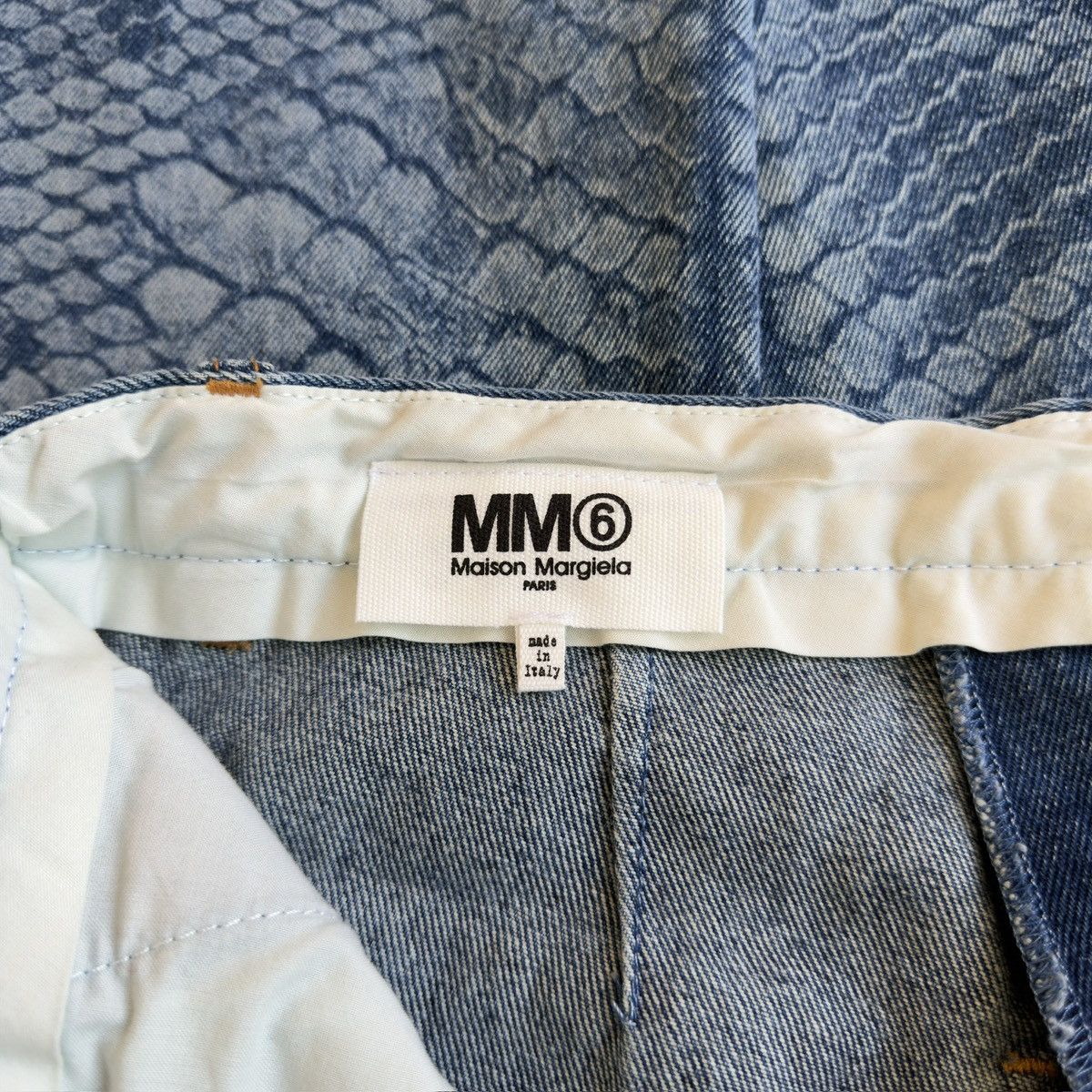 Maison Margiela MM6 SS22 Snakeskin Pattern Straight Denim Jeans Size US 30 / EU 46 - 9 Thumbnail