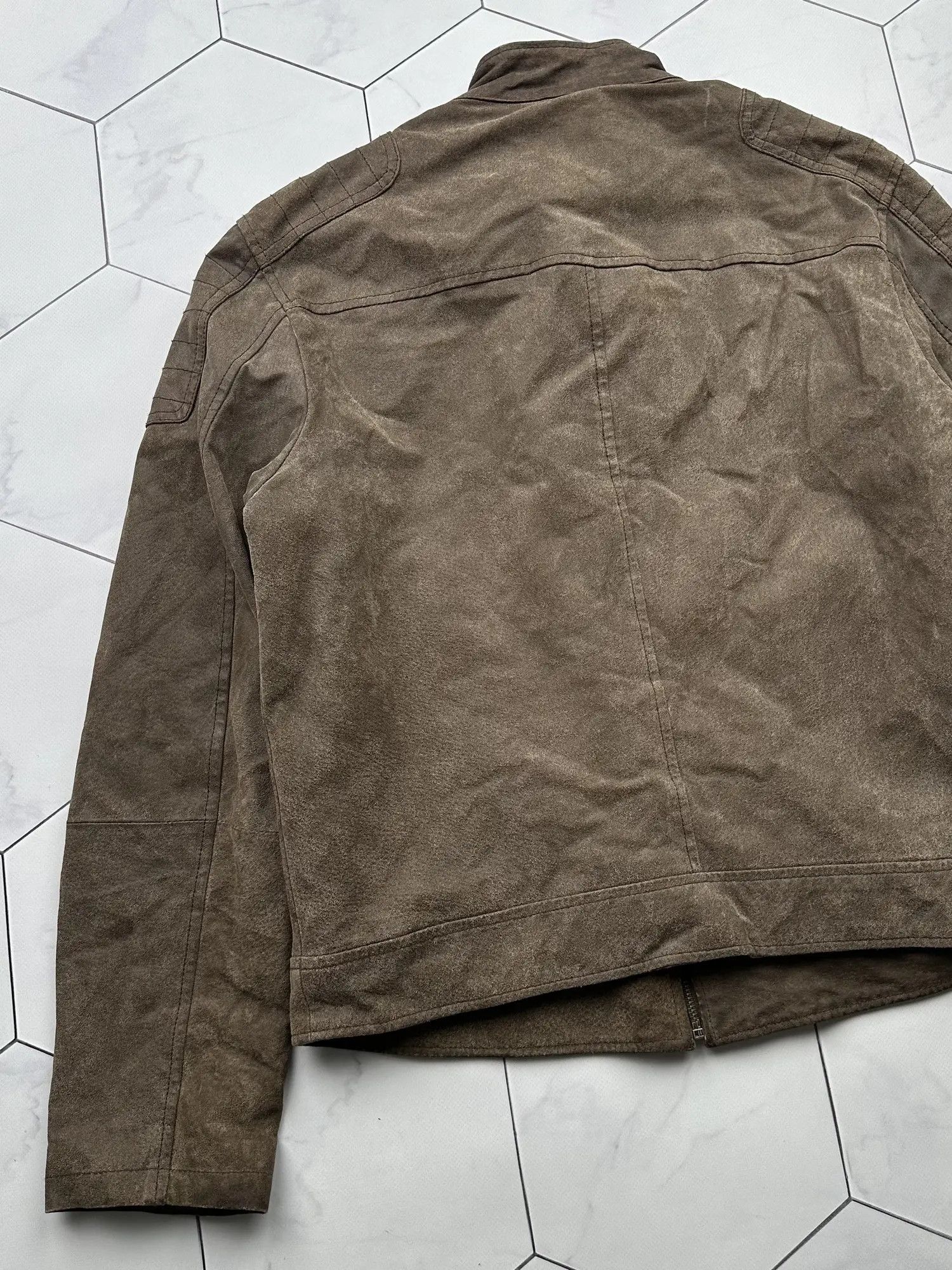 Japanese Brand Vintage Suede Leather Jacket Racing Style (B417)E2 Size US M / EU 48-50 / 2 - 6 Thumbnail