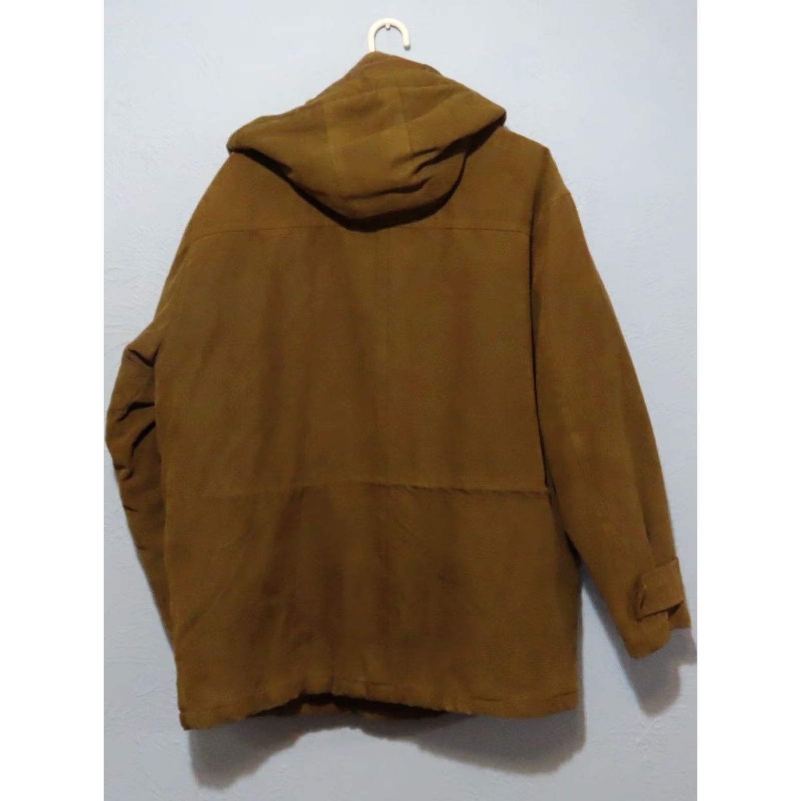 Vintage John Henry Men's L Faux Suede Hooded Brown Winter Coat Jacket Size US L / EU 52-54 / 3 - 7 Thumbnail