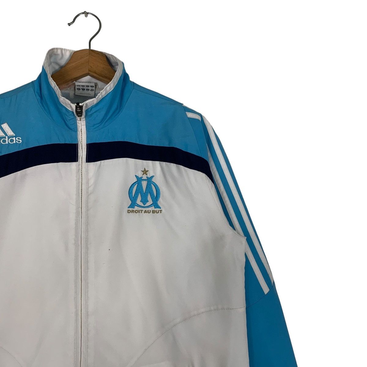 Adidas ADIDAS Olympique de Marseille Youth Light Jacket #0605-C28 Size US XL / EU 56 / 4 - 4 Thumbnail