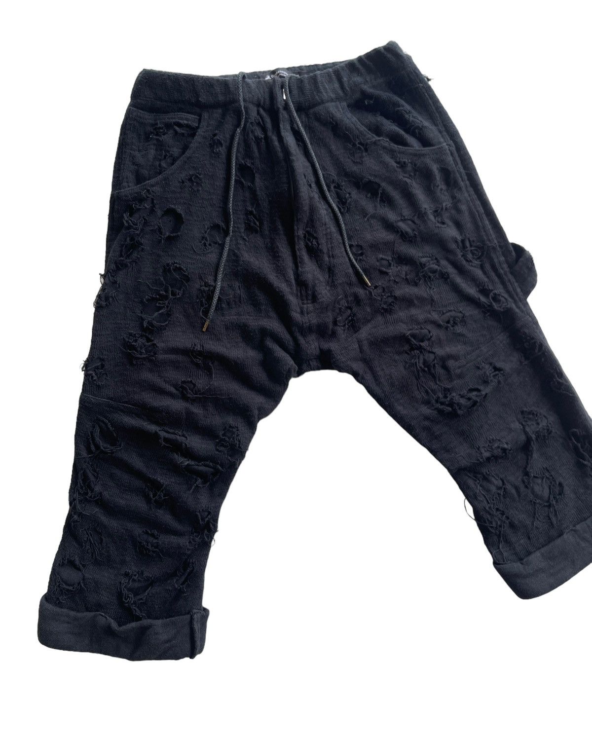 Japanese Brand Crazy Ripped Distressed Jieda X Disuniversity Harem Pants Size US 30 / EU 46 - 5 Thumbnail