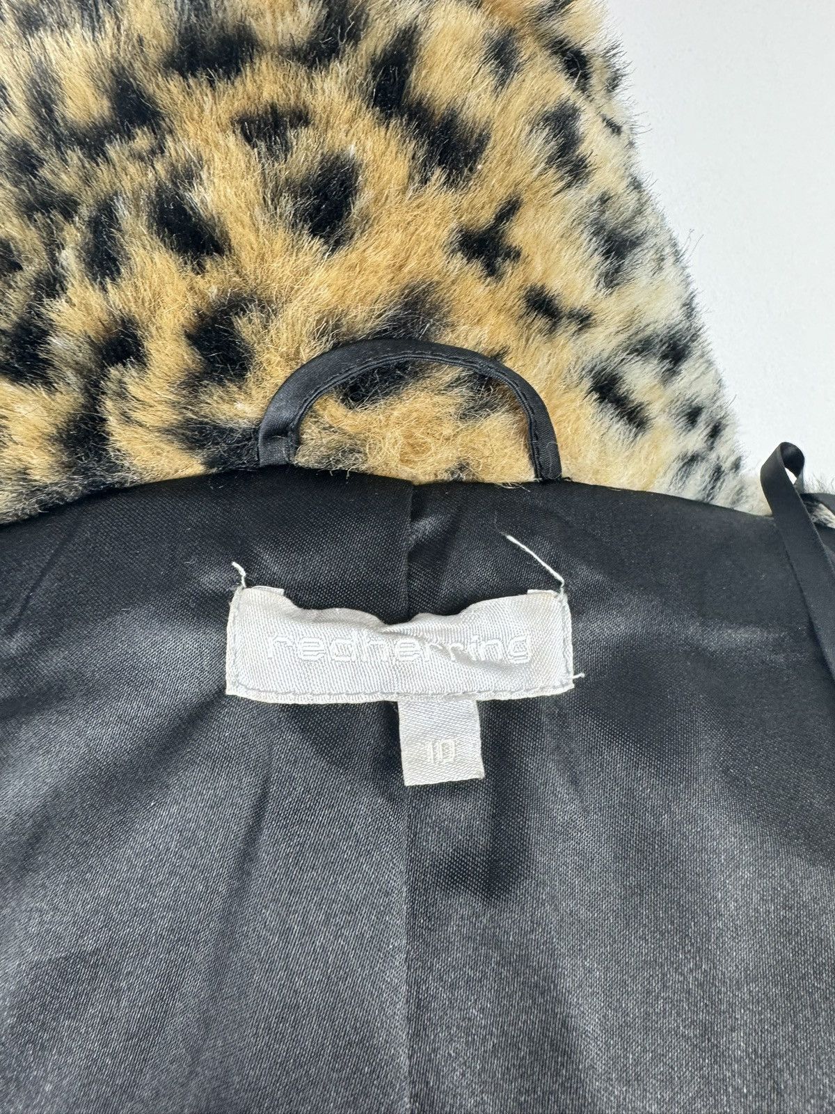 Japanese Brand × Vintage Redherring Leopard Faux Fur cropped coat Y2K size 10 Size L / US 10 / IT 46 - 6 Thumbnail
