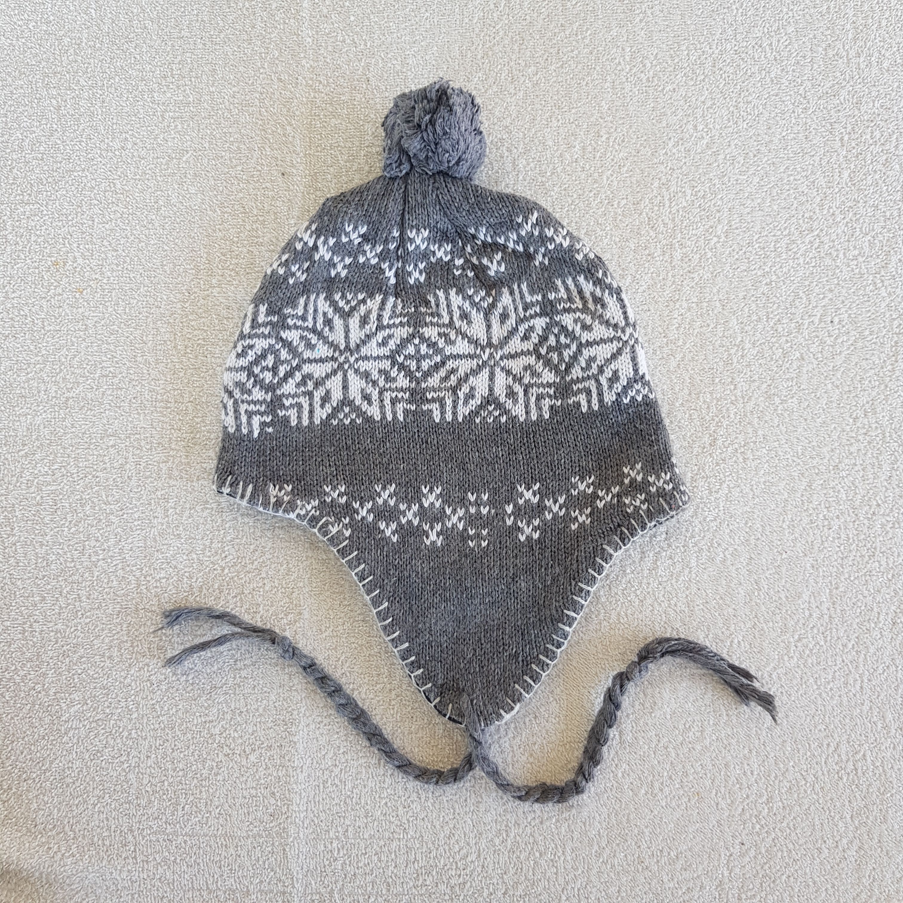 Other Vintage Navajo Aztec Beanie Earflap Pom Pom Snow Caps Hats. Size ONE SIZE - 5 Thumbnail