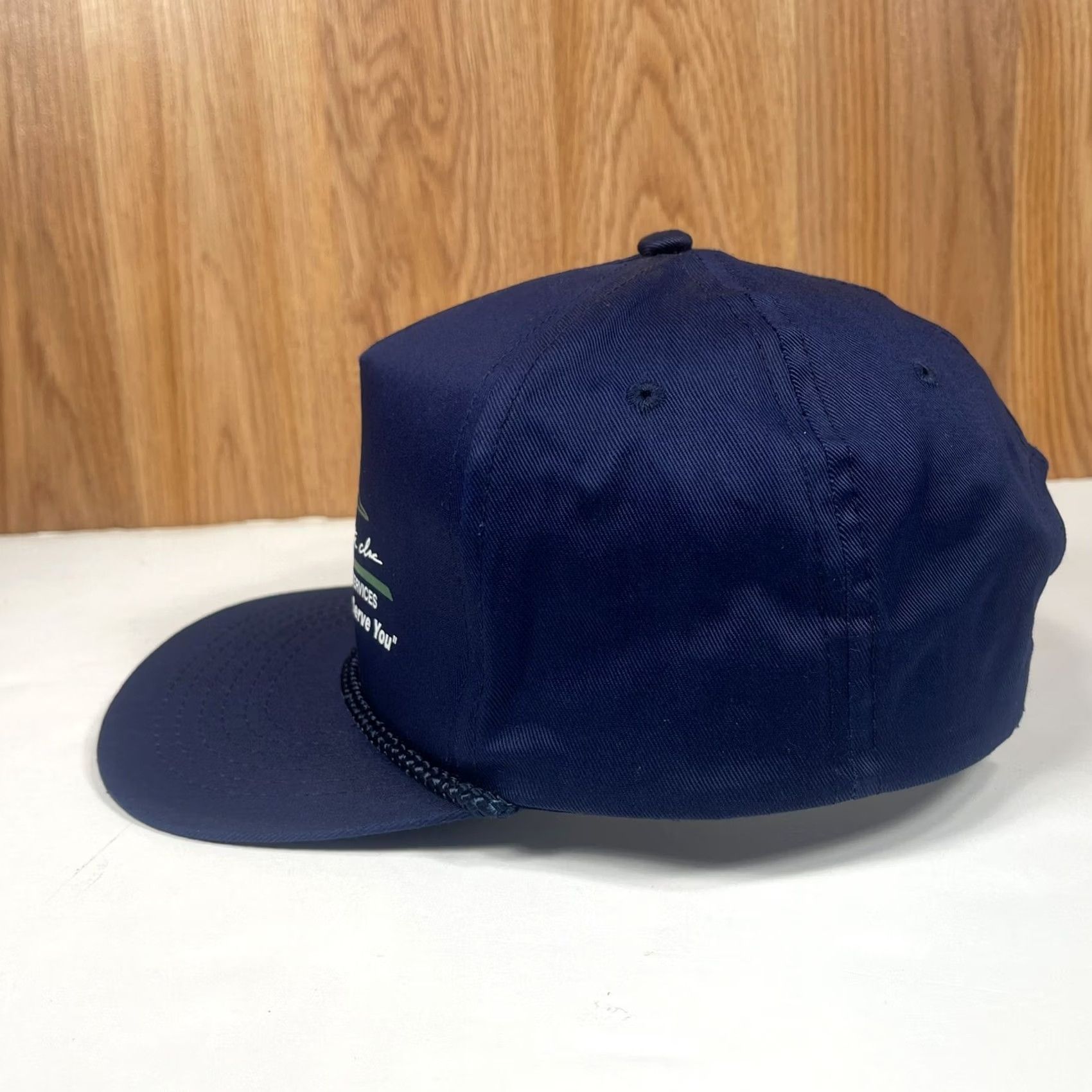 Roper VINTAGE Complete Contracting Services Adjustable Snapback Rope Trucker Hat Cap Men Black Blue Cotton Cap Hat Trucker Mens Adjustable Rope Cap Size ONE SIZE - 4 Thumbnail