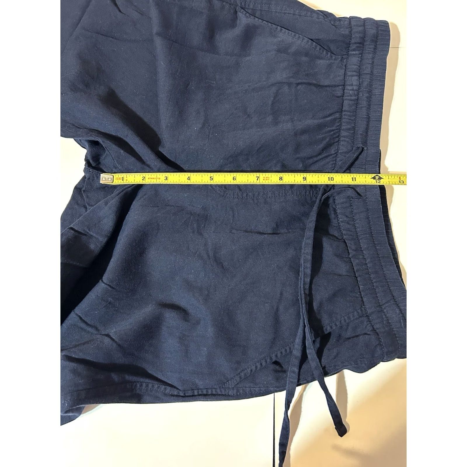Gap Gap Easy Pant Women Medium Navy Blue Pull On Elastic Waist Drawstring 32x24 Casual Modern Knit Cotton Rayon Pockets Straight Size 32" / US 10 / IT 46 - 5 Thumbnail
