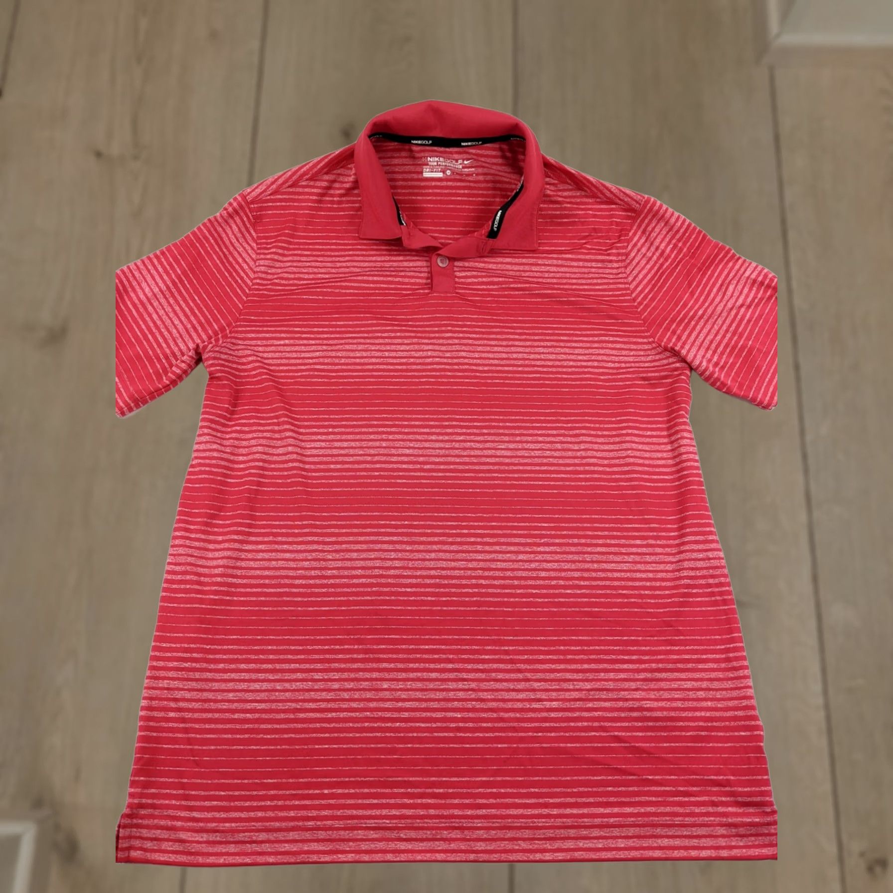 Nike NIKE Golf Tour Performance Dri-fit Men’s Polo Size M Pink Striped Shirt Size US M / EU 48-50 / 2 - 1 Thumbnail