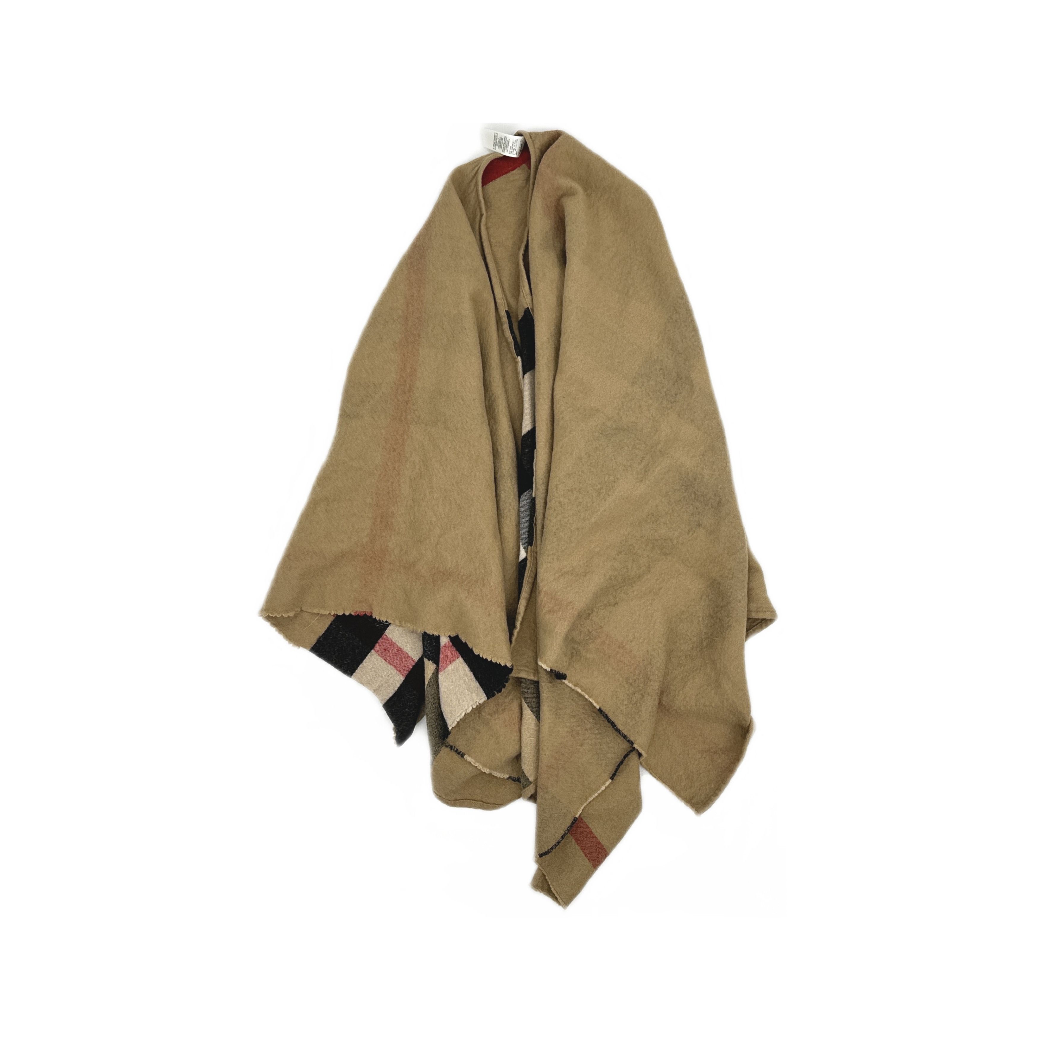 Burberry Burberry Reversible Plaid Wool Cape ONE SIZE Size ONE SIZE - 1 Thumbnail