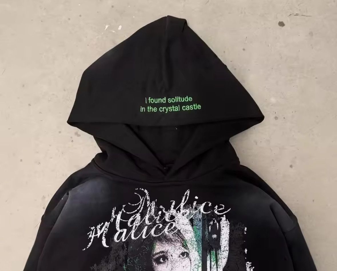 Other Fashion Punk Y2K Grunge Retro Alice Gothic Pocket Hoodies Size US XL / EU 56 / 4 - 2 Thumbnail