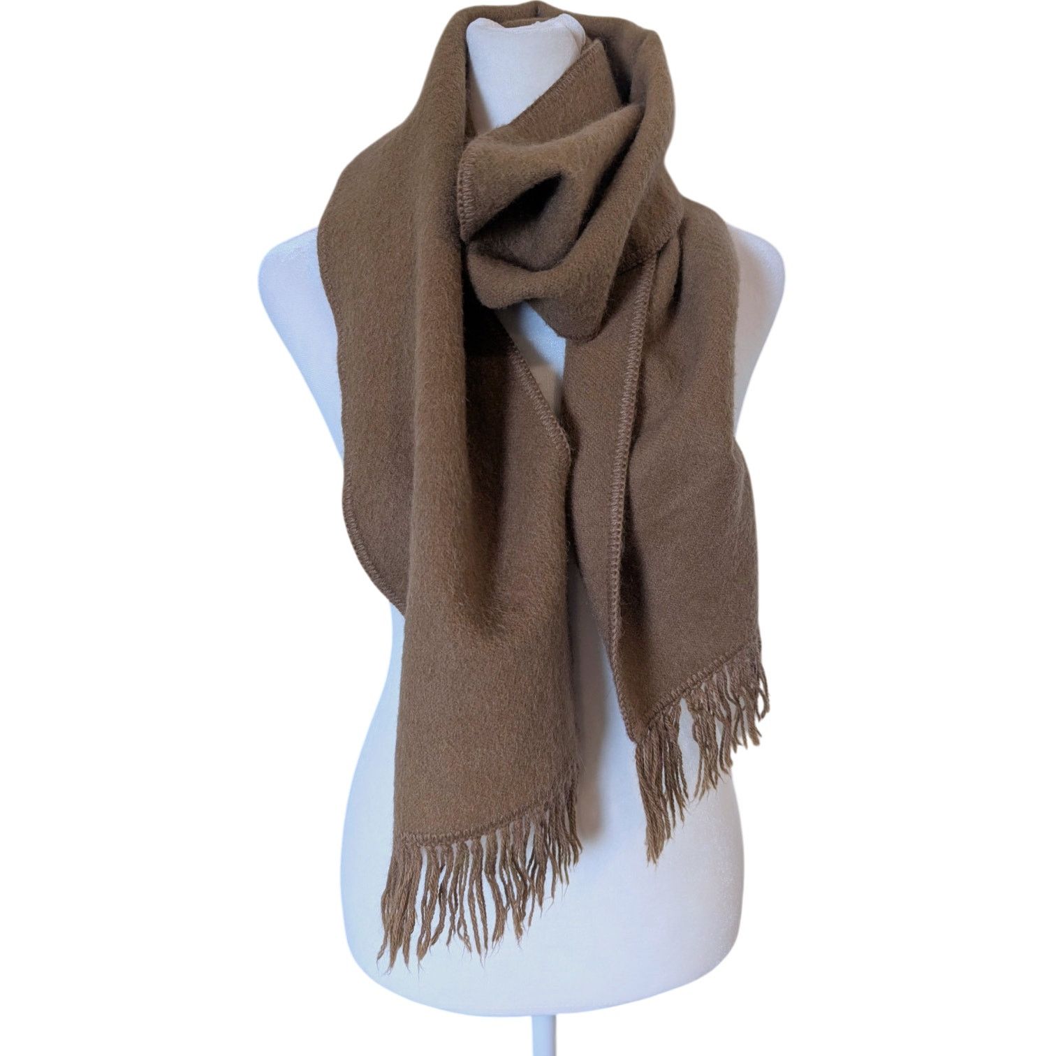 Other Inca's Inc Caramel Brown Wool Fringe Scarf Size ONE SIZE - 1 Thumbnail